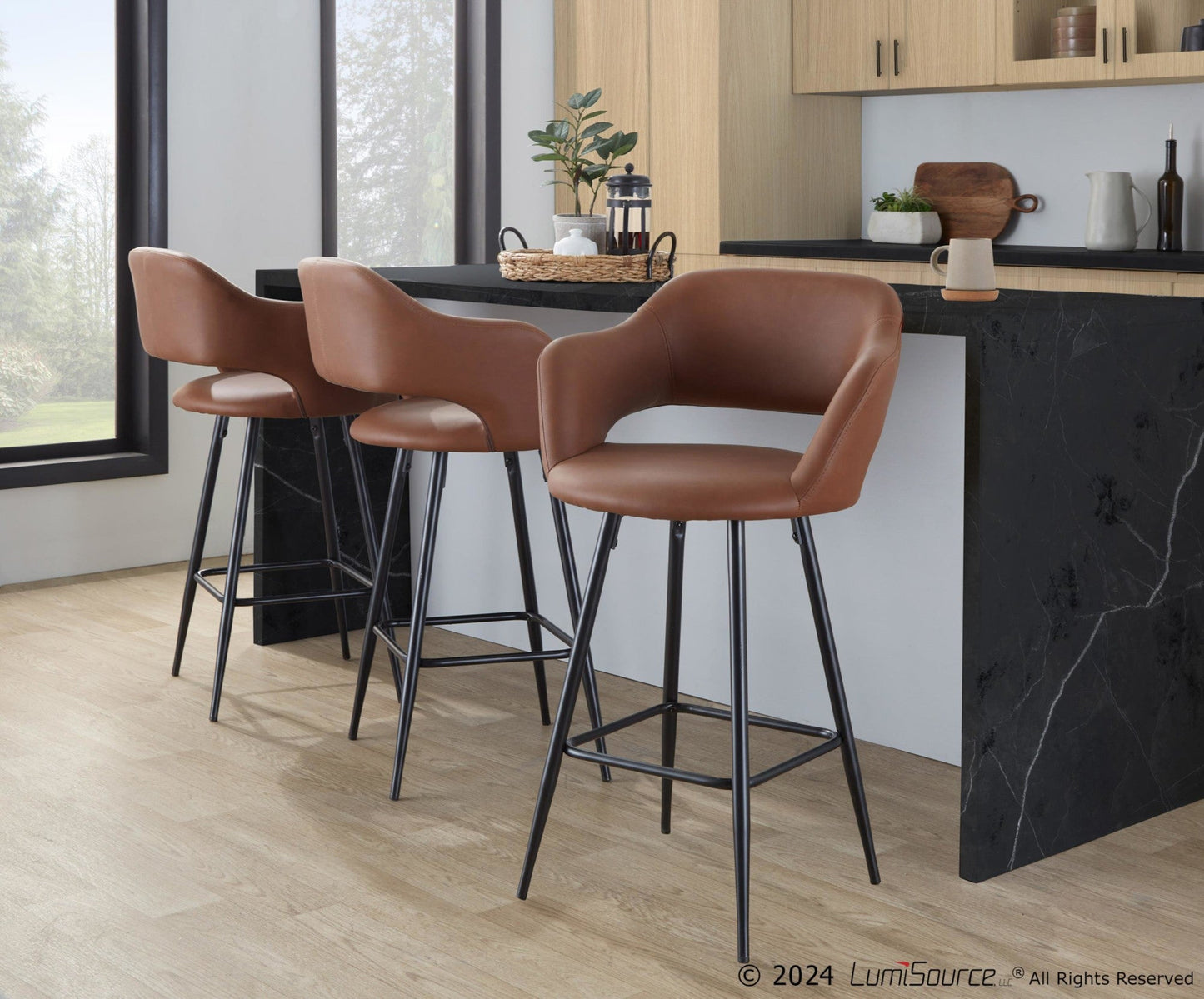 Majestic Office Furniture 25" Fixed-Height Counter Stool