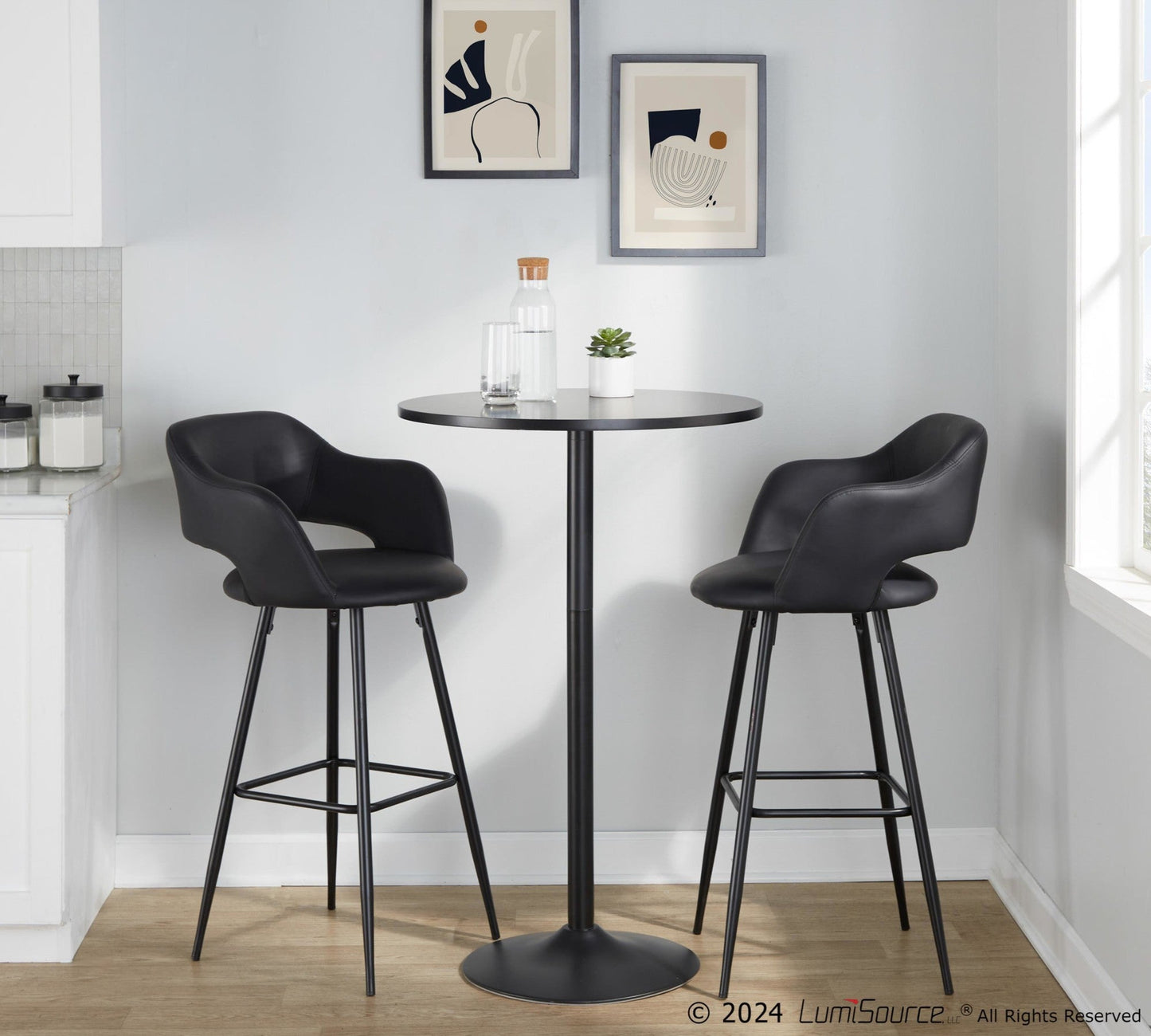 Majestic Office Furniture 30" Fixed-Height Barstool - Set of 2