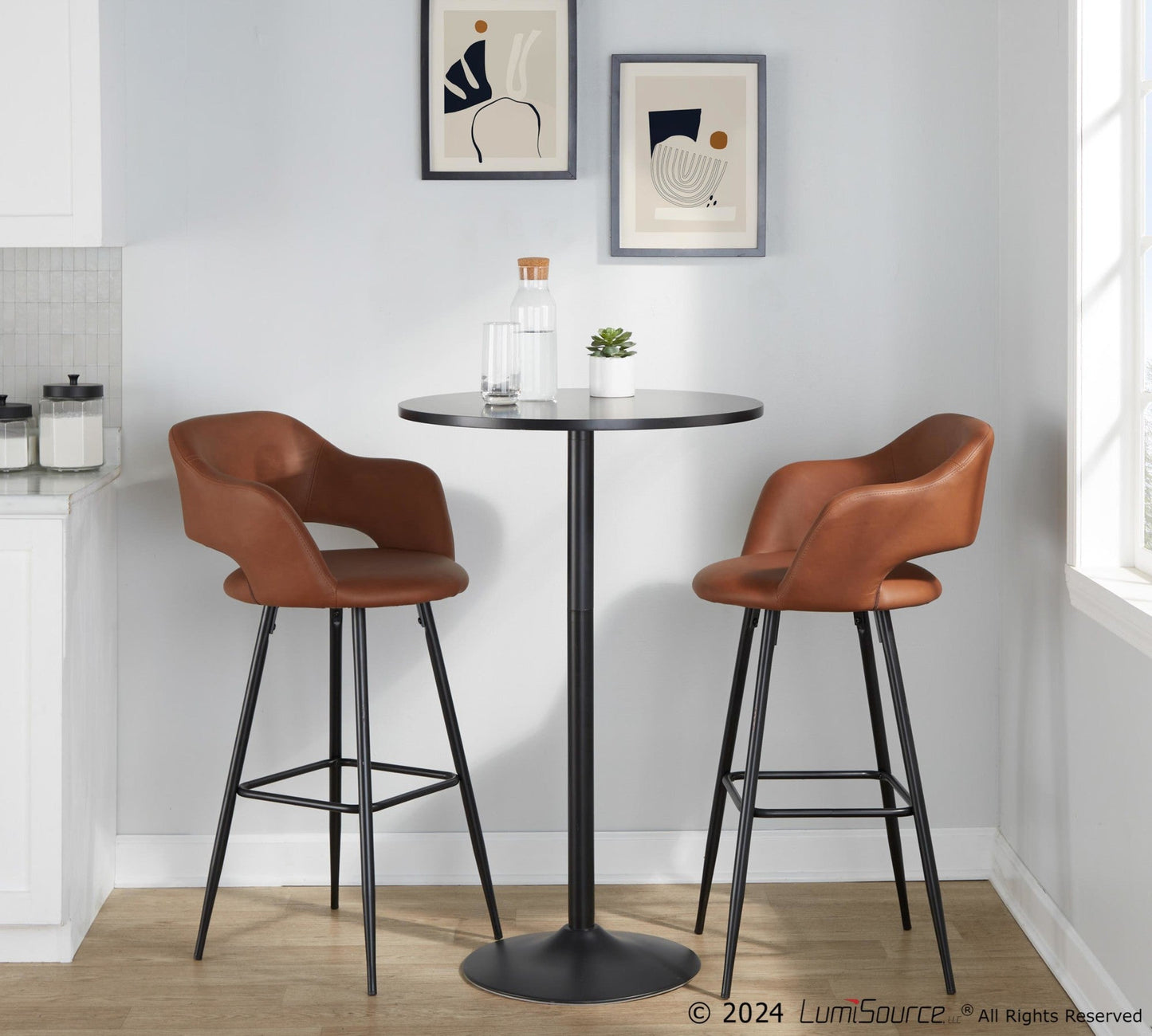 Majestic Office Furniture 30" Fixed-Height Barstool - Set of 2