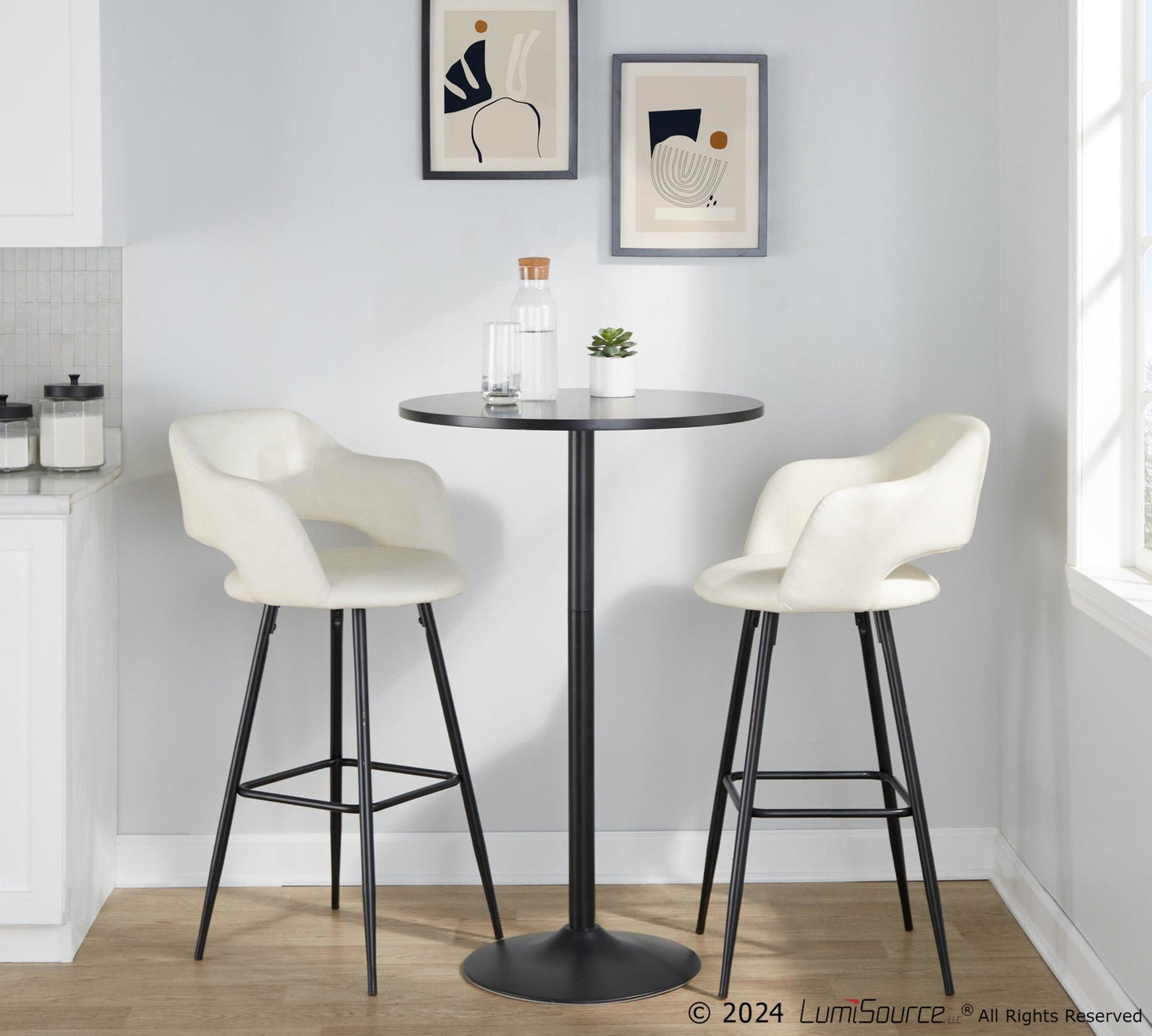 Majestic Office Furniture 30" Fixed-Height Barstool - Set of 2