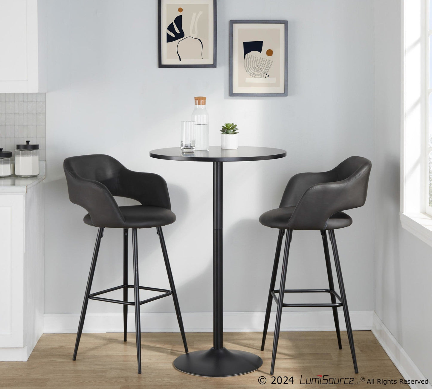 Majestic Office Furniture 30" Fixed-Height Barstool - Set of 2