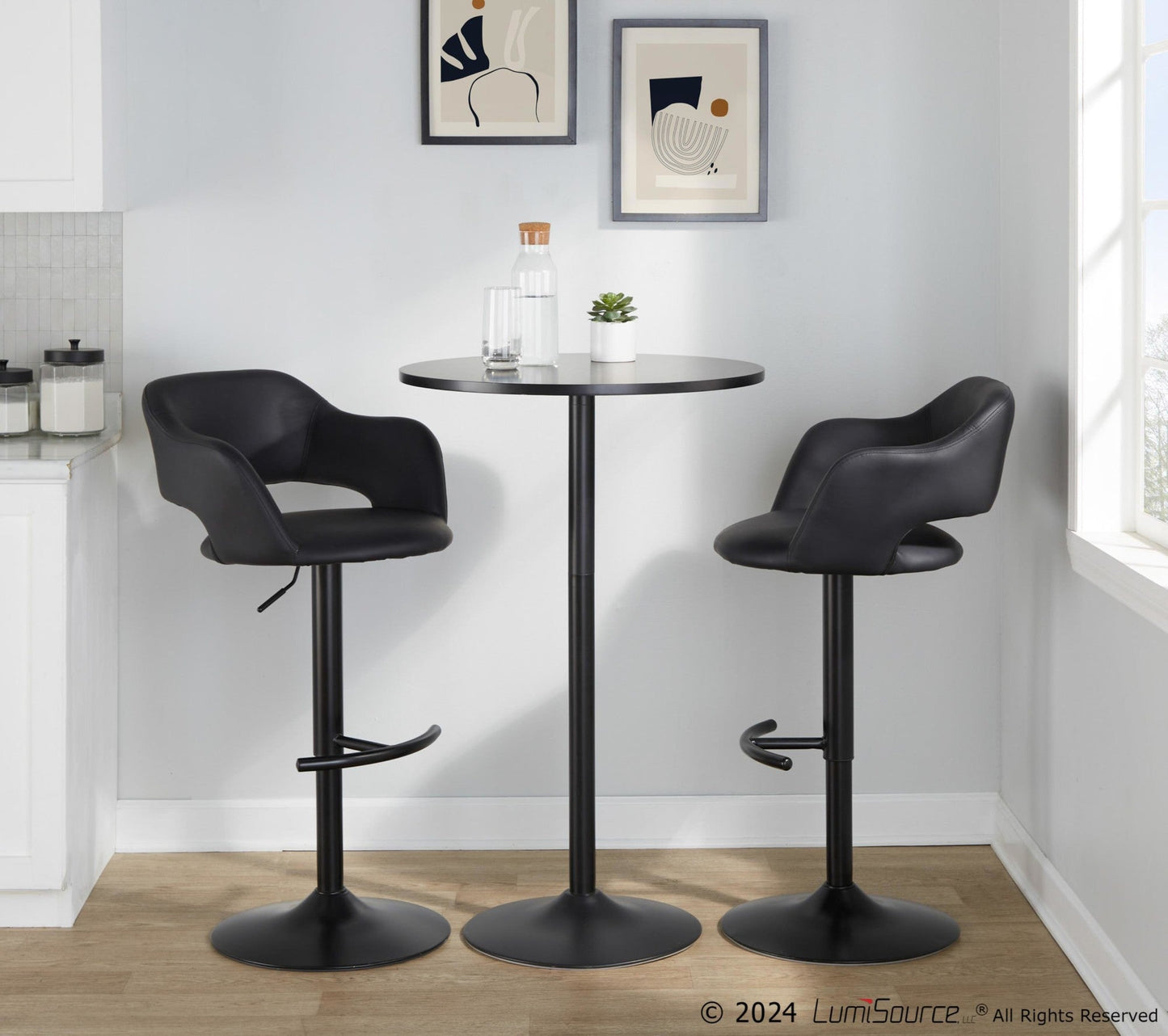 Majestic Office Furniture Adjustable Barstool - Set of 2