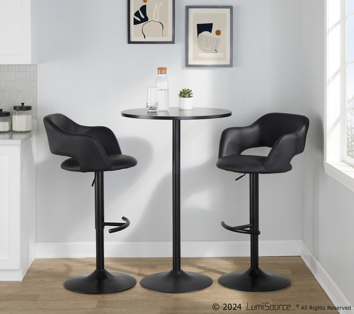 Majestic Office Furniture Adjustable Barstool - Set of 2