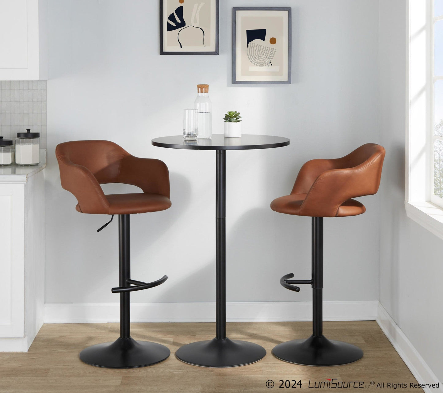 Majestic Office Furniture Adjustable Barstool - Set of 2