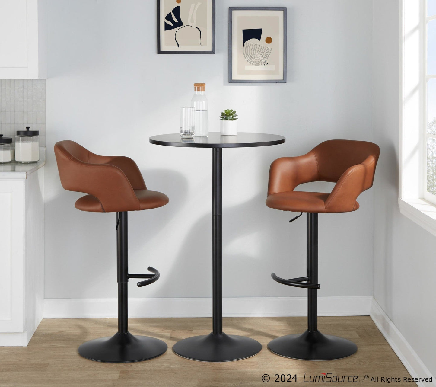Majestic Office Furniture Adjustable Barstool - Set of 2
