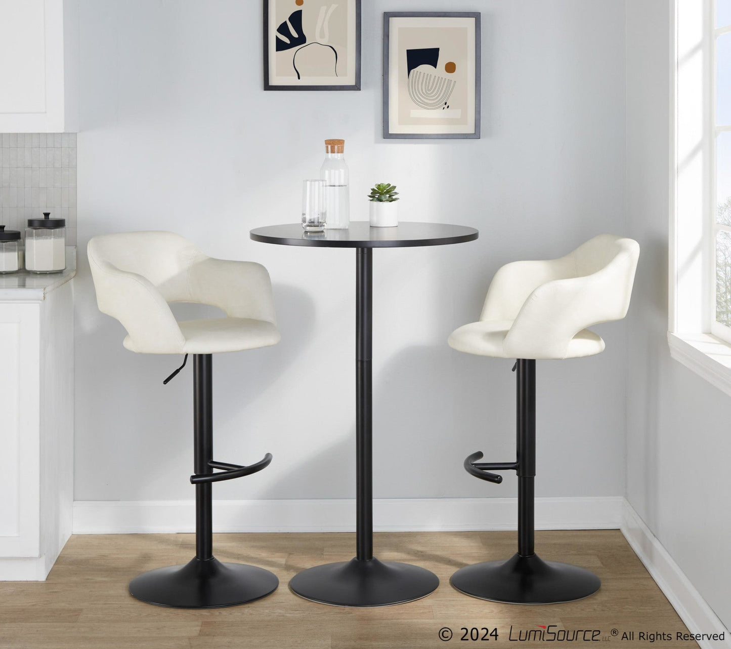 Majestic Office Furniture Adjustable Barstool - Set of 2