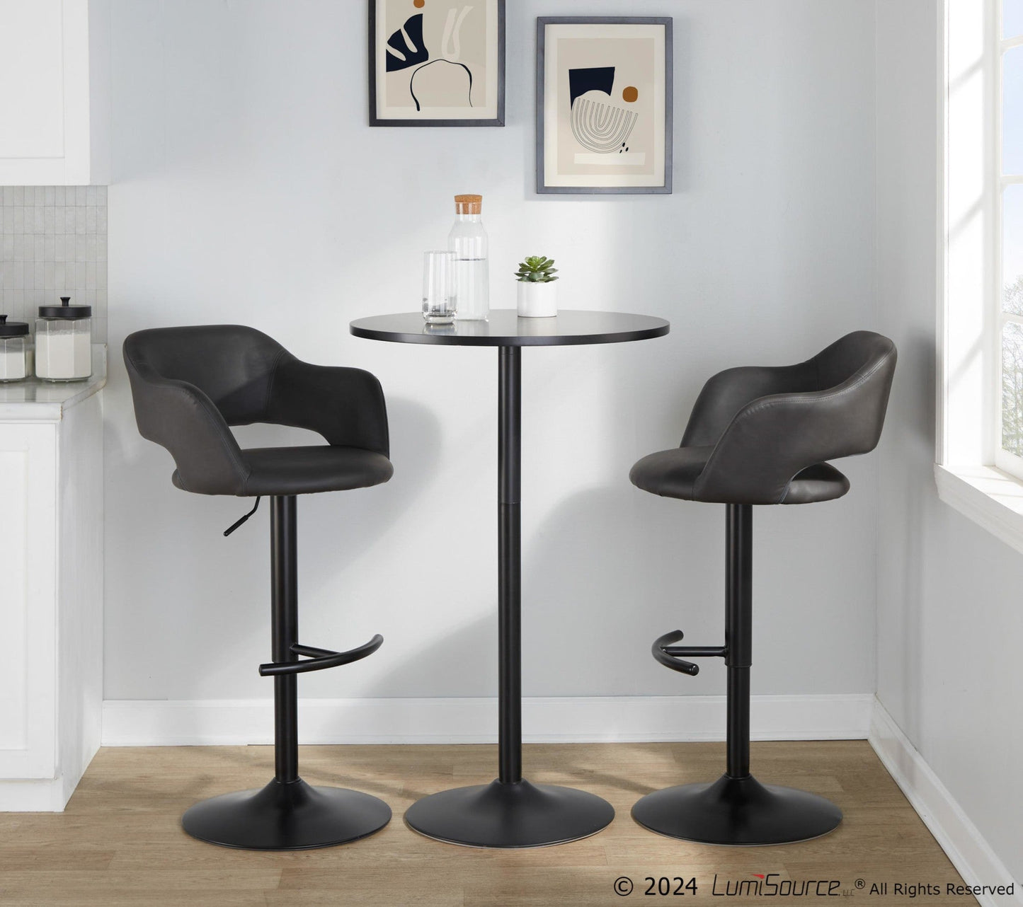 Majestic Office Furniture Adjustable Barstool - Set of 2