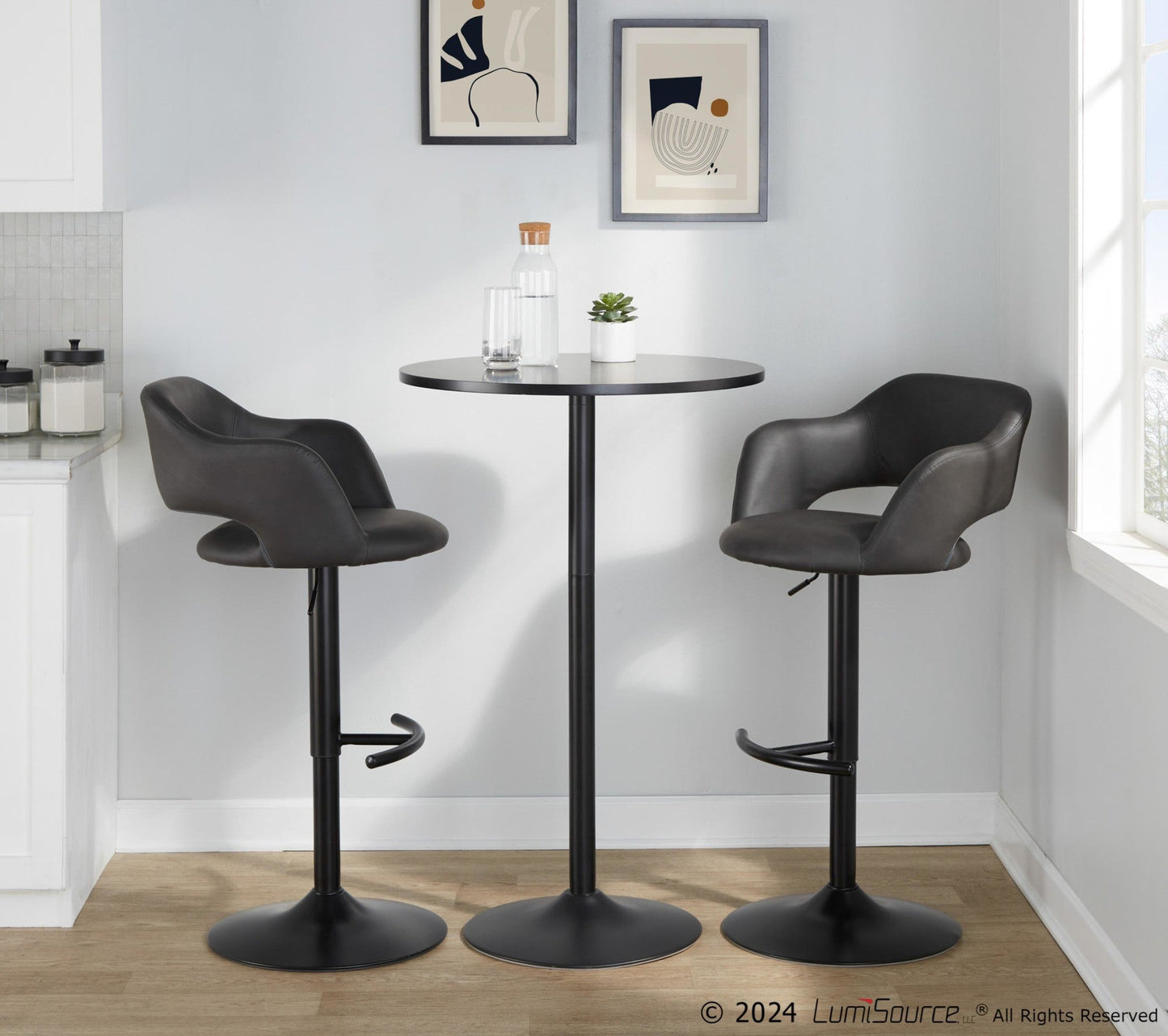 Majestic Office Furniture Adjustable Barstool - Set of 2