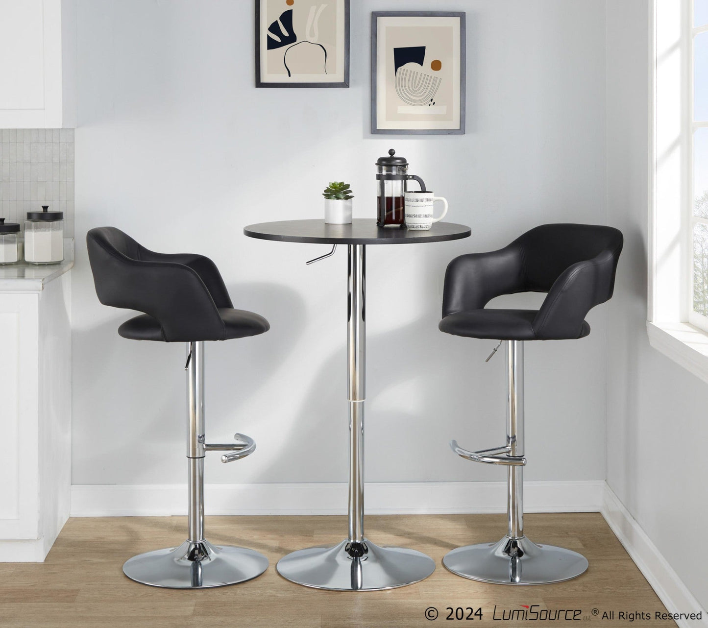 Majestic Office Furniture Adjustable Barstool - Set of 2