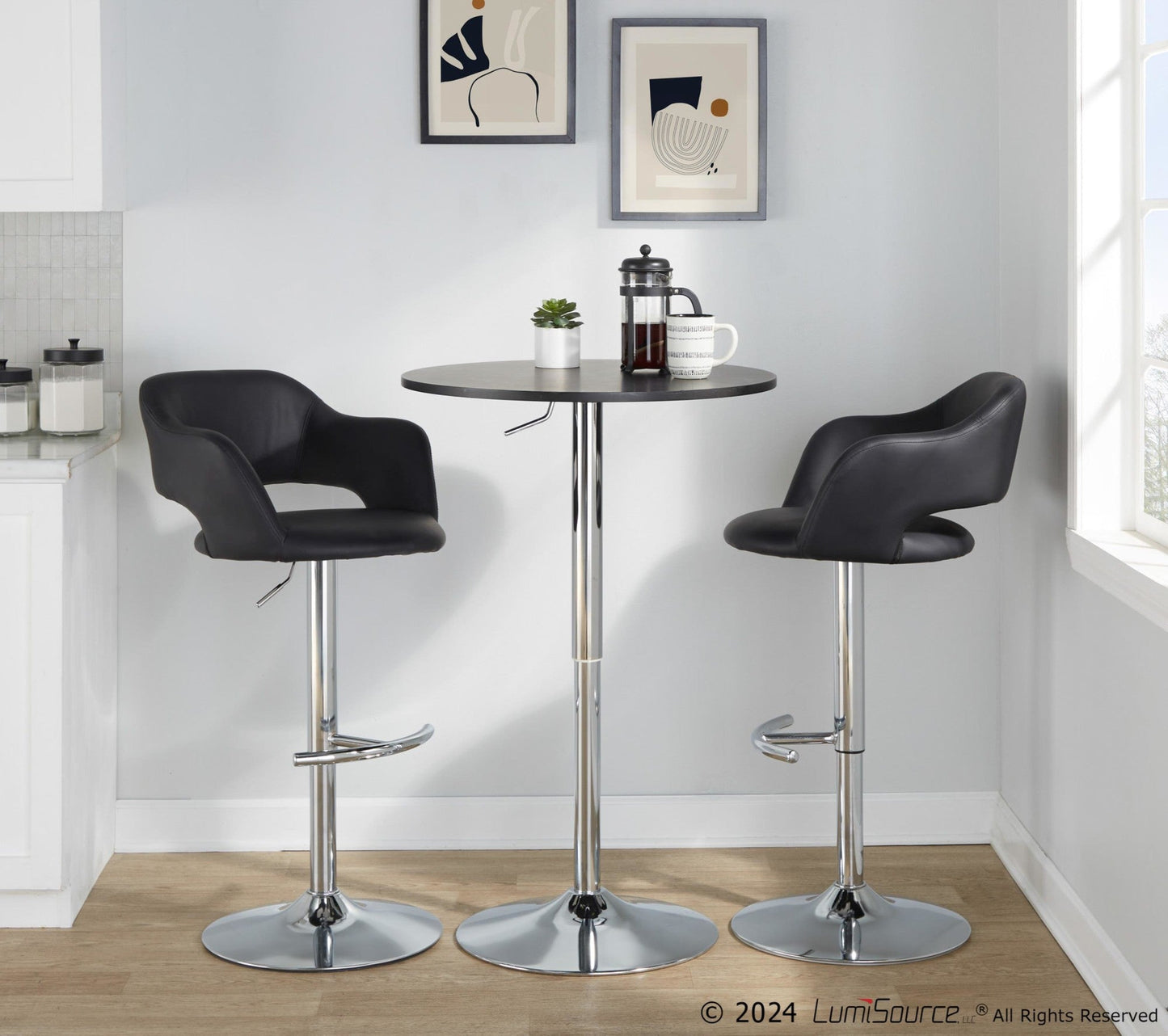 Majestic Office Furniture Adjustable Barstool - Set of 2