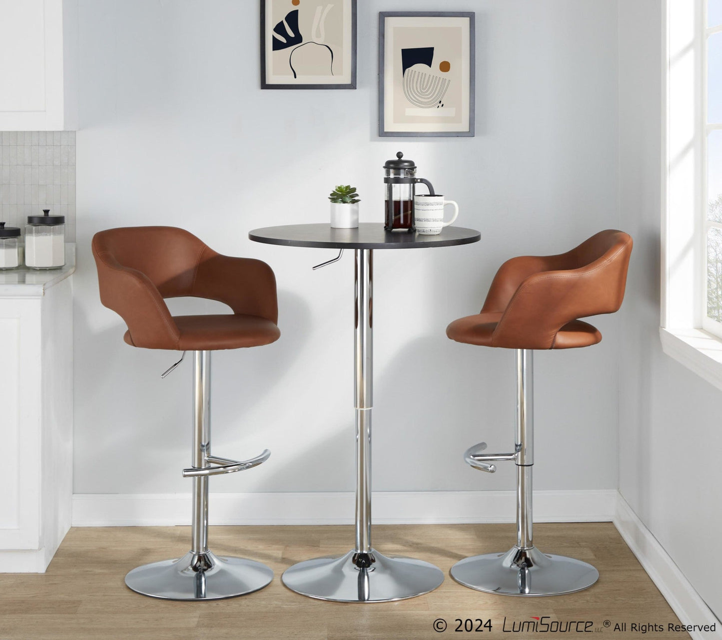 Majestic Office Furniture Adjustable Barstool - Set of 2