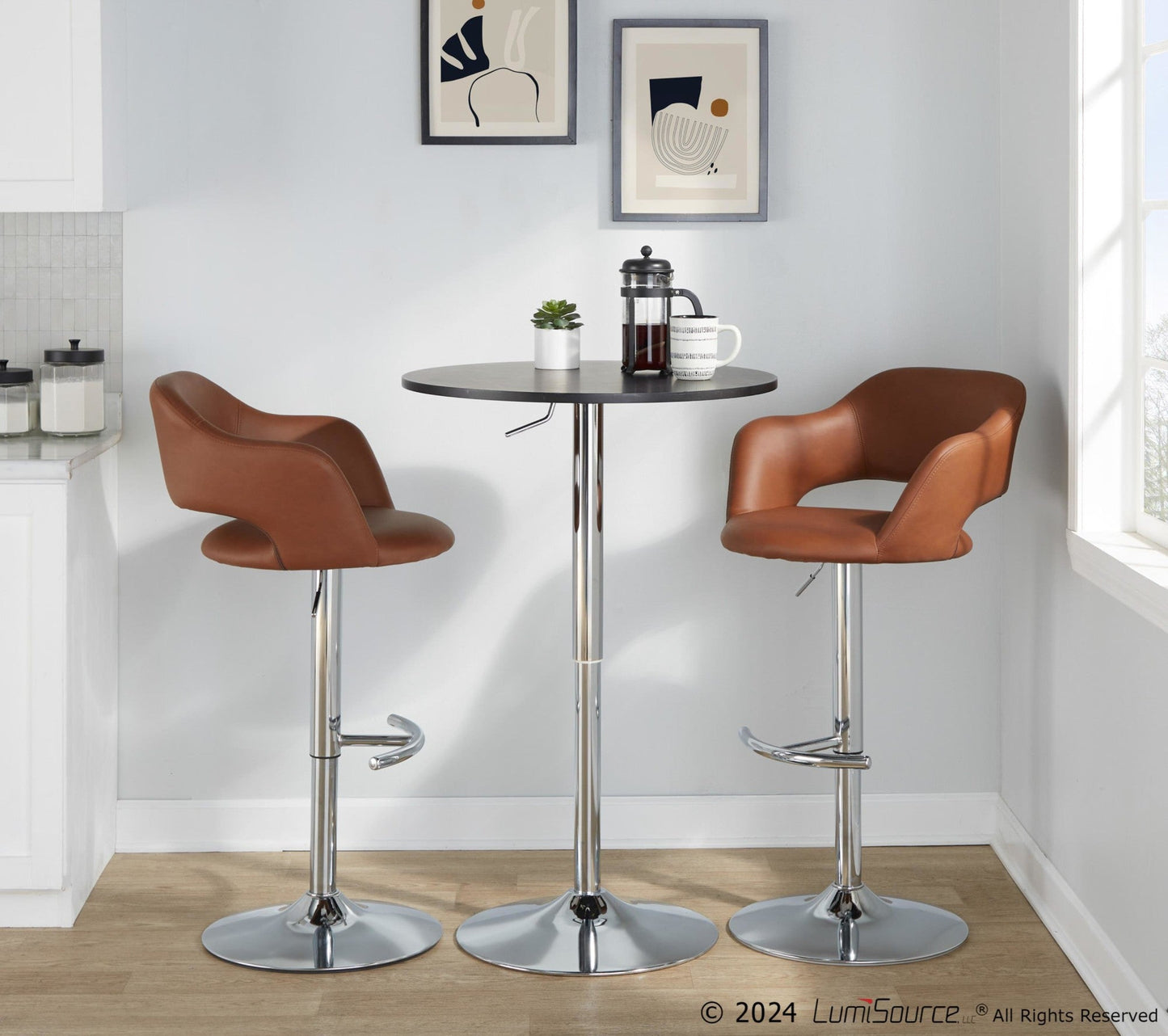 Majestic Office Furniture Adjustable Barstool - Set of 2