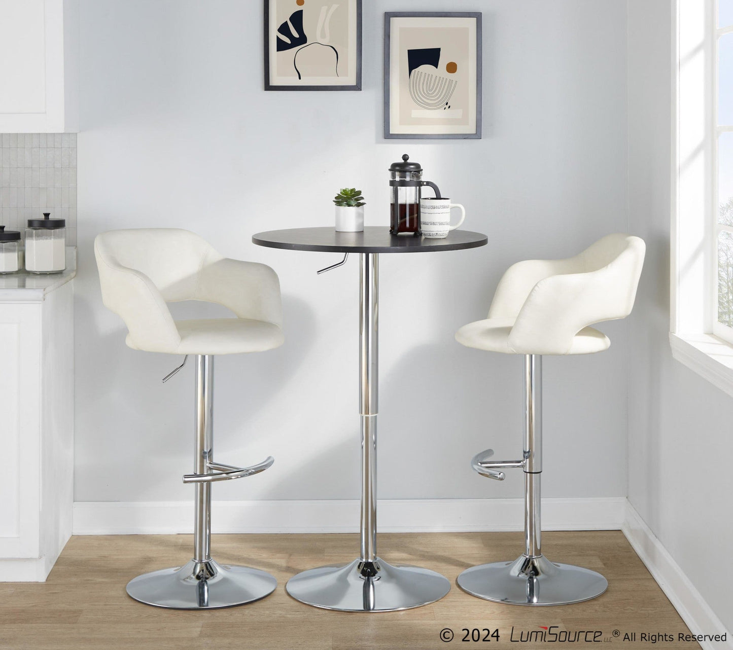 Majestic Office Furniture Adjustable Barstool - Set of 2