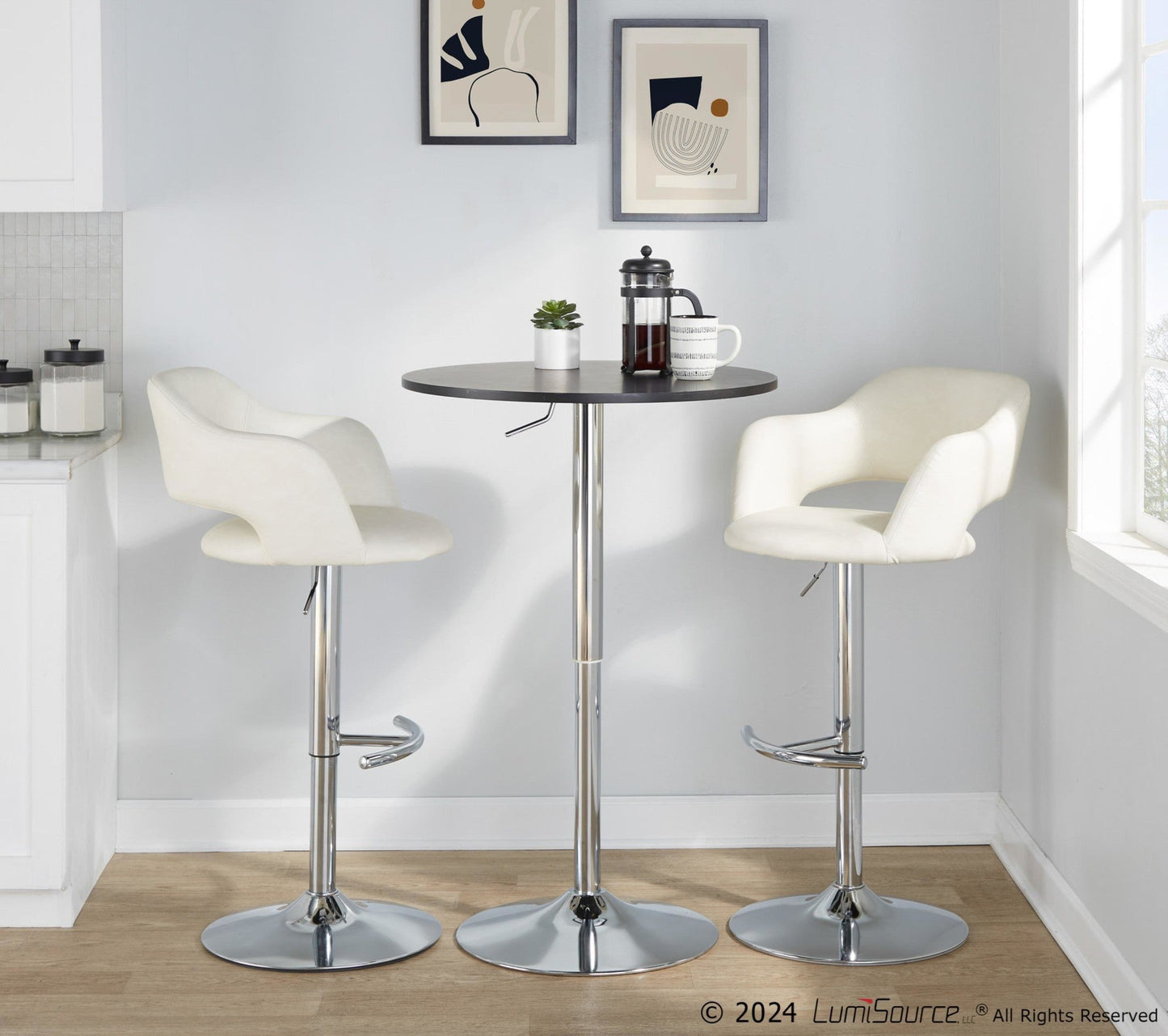 Majestic Office Furniture Adjustable Barstool - Set of 2