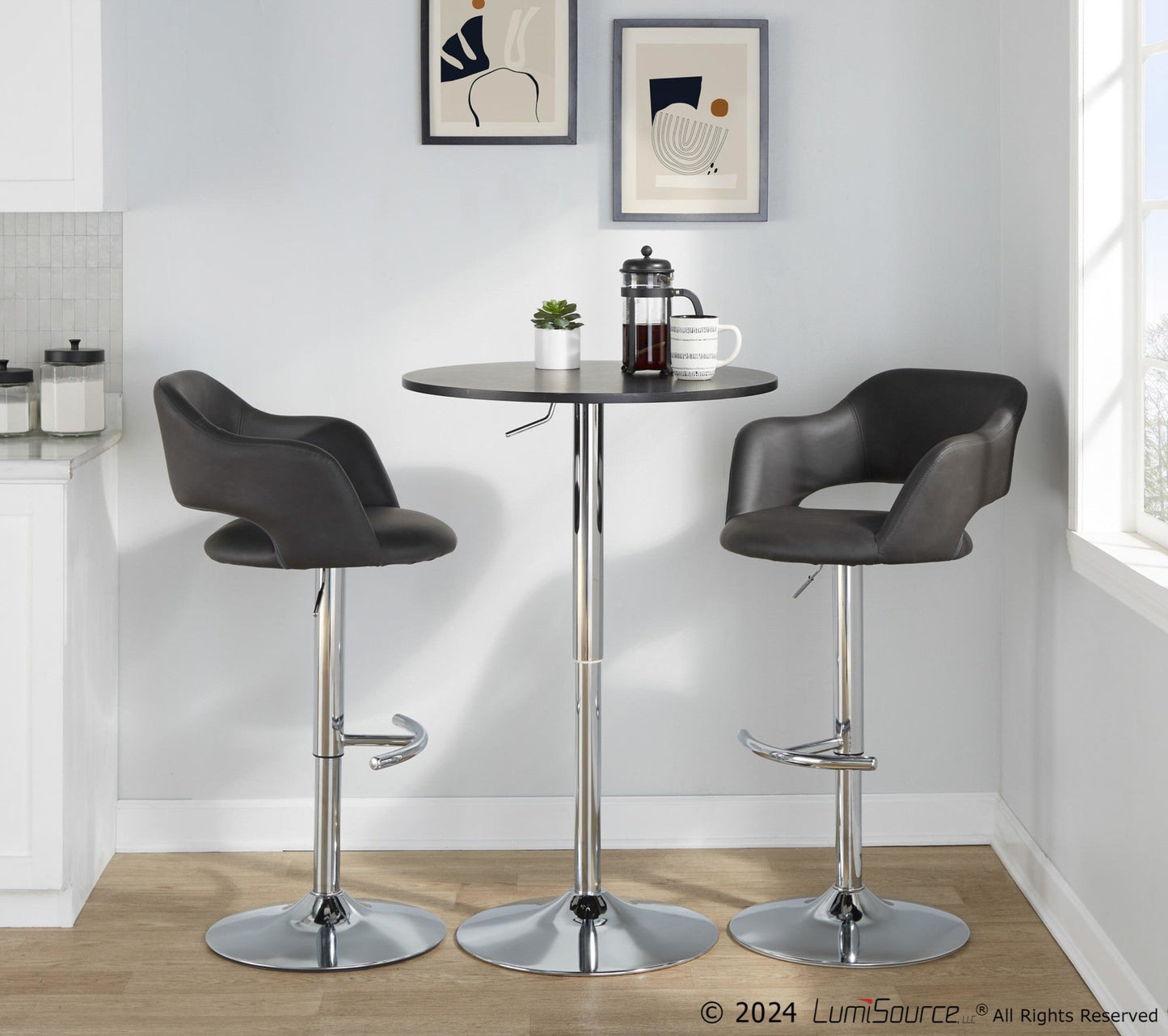 Majestic Office Furniture Adjustable Barstool - Set of 2
