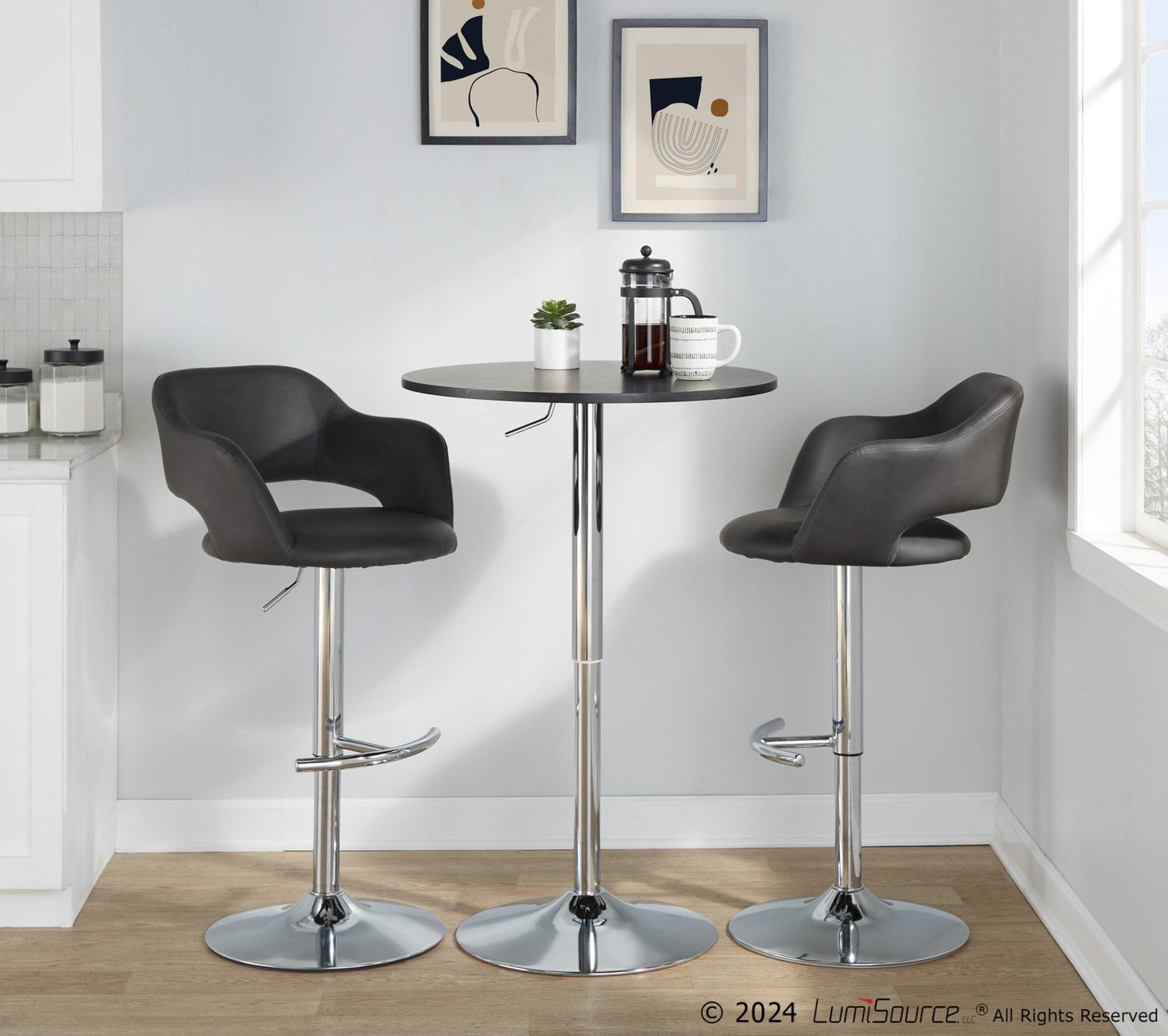 Majestic Office Furniture Adjustable Barstool - Set of 2