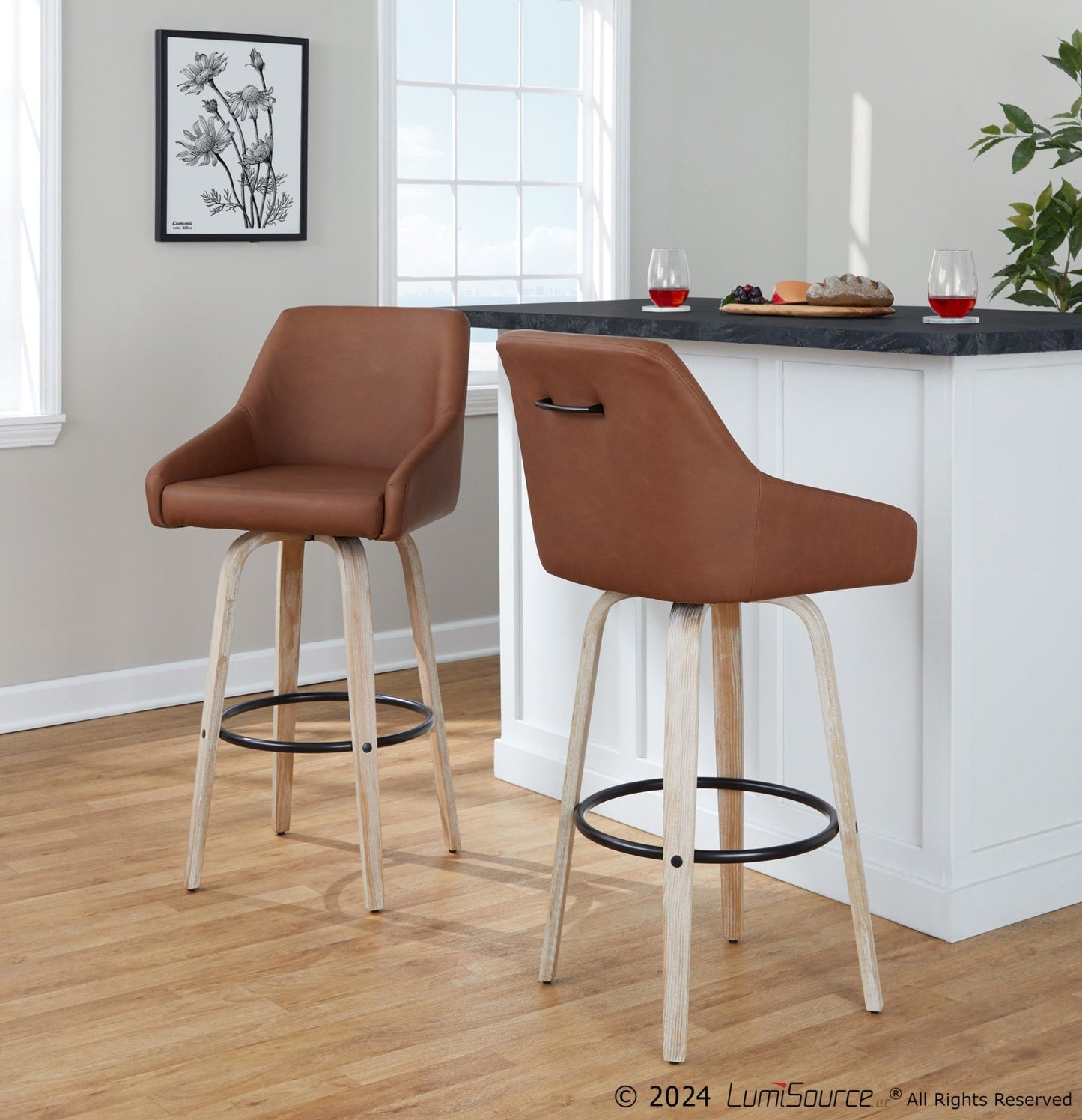 Majestic Office Furniture 30" Fixed-Height Barstool - Set of 2
