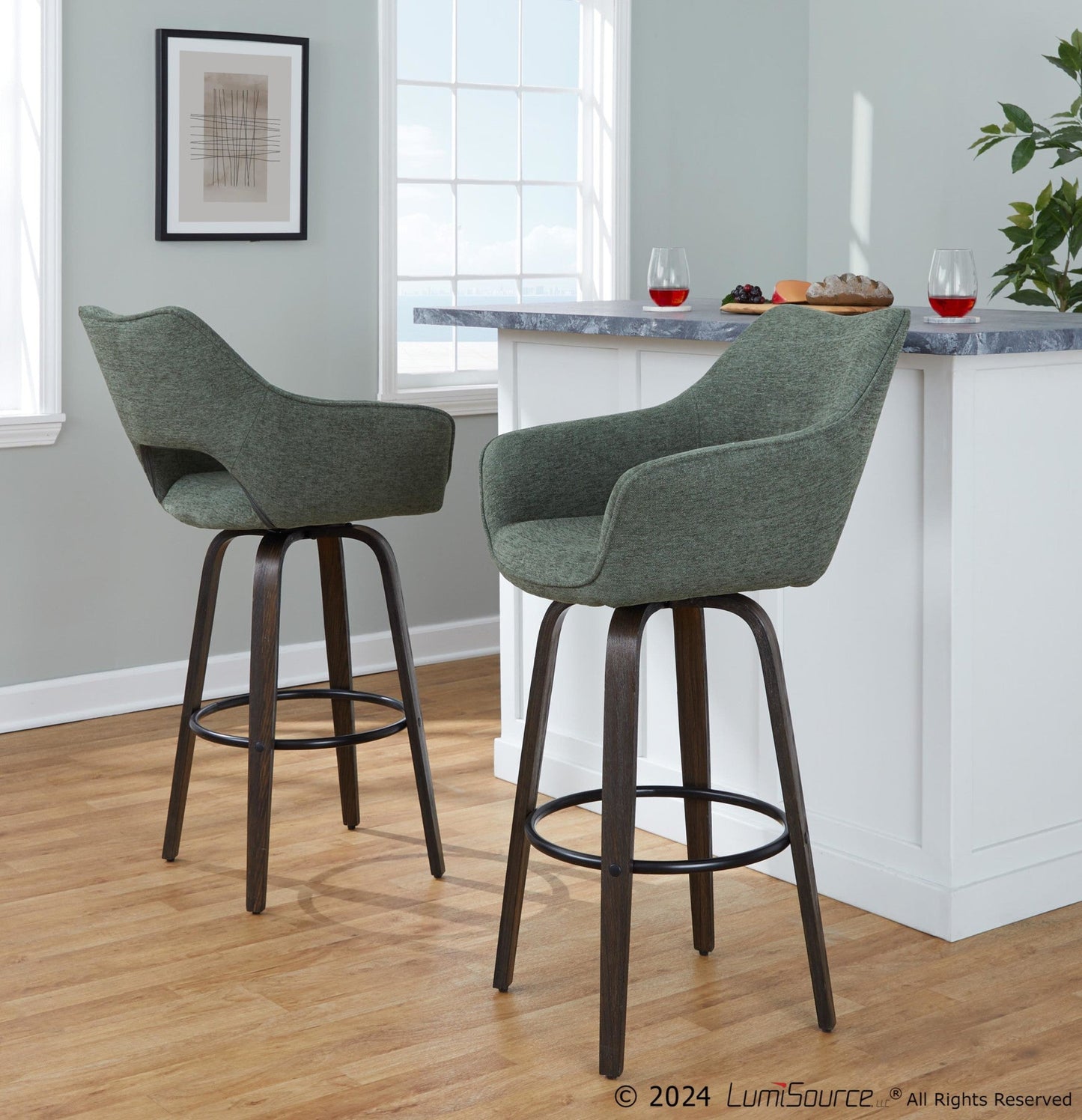 Majestic Office Furniture 30" Fixed-Height Barstool - Set of 2