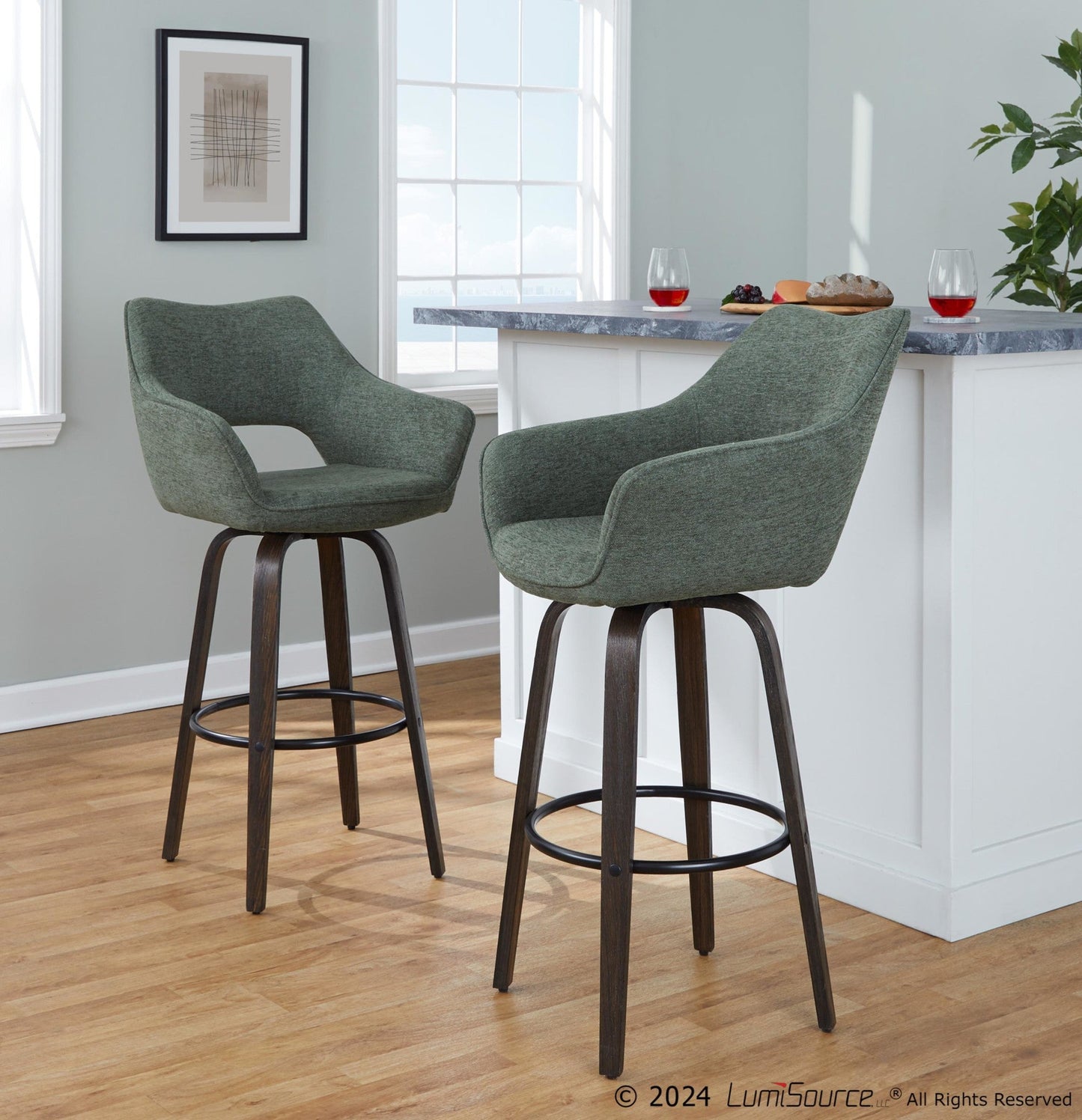 Majestic Office Furniture 30" Fixed-Height Barstool - Set of 2