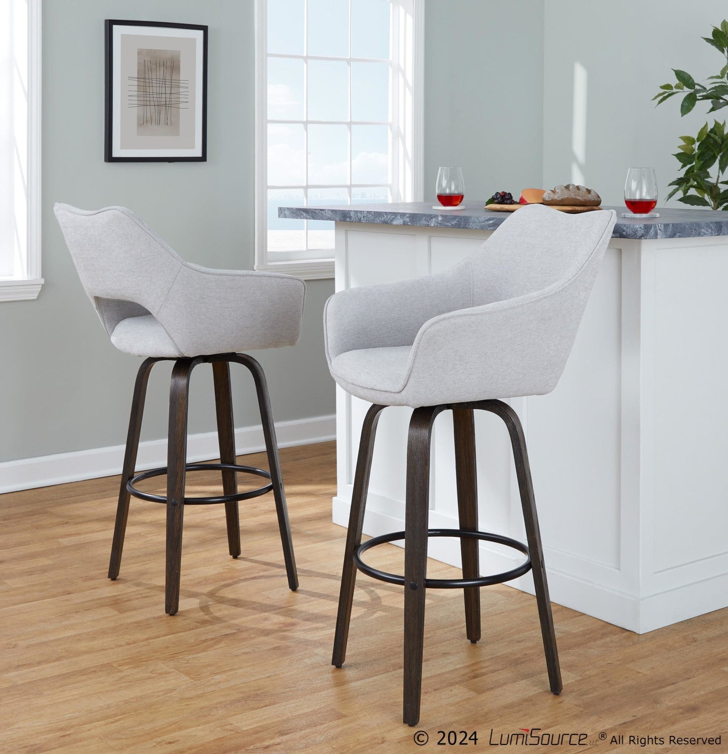 Majestic Office Furniture 30" Fixed-Height Barstool - Set of 2