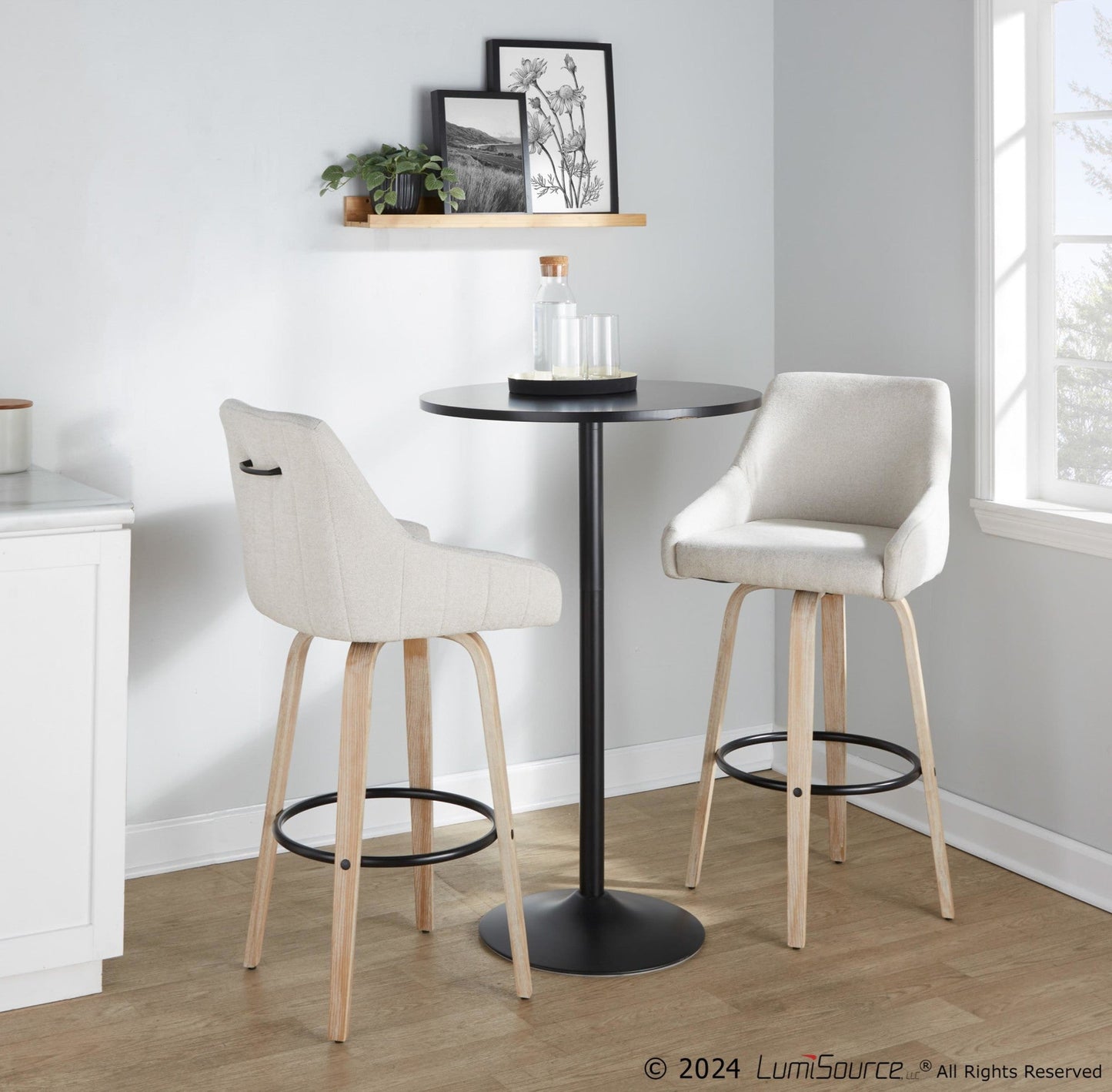 Majestic Office Furniture 30" Fixed-Height Barstool - Set of 2