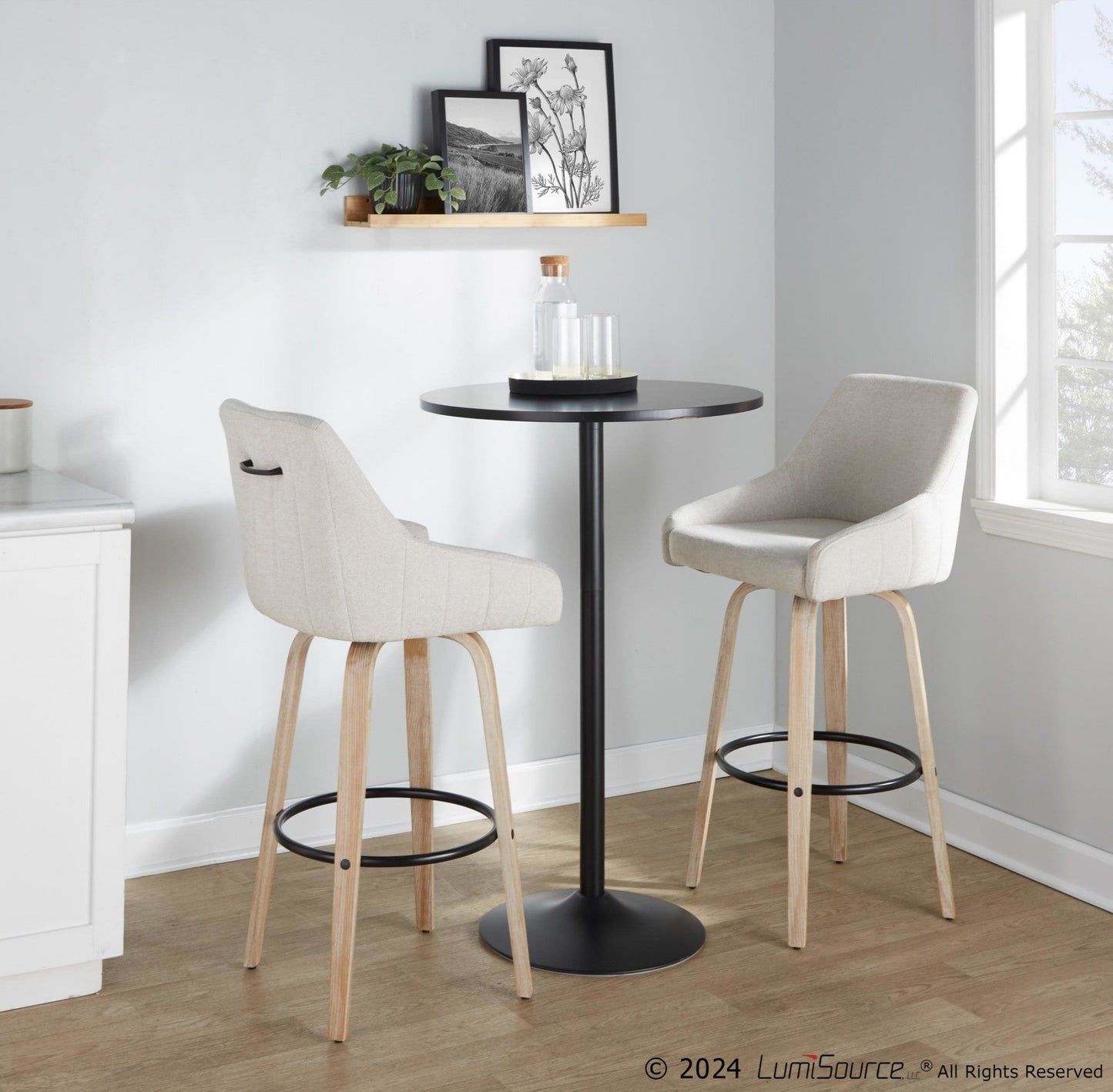 Majestic Office Furniture 30" Fixed-Height Barstool - Set of 2