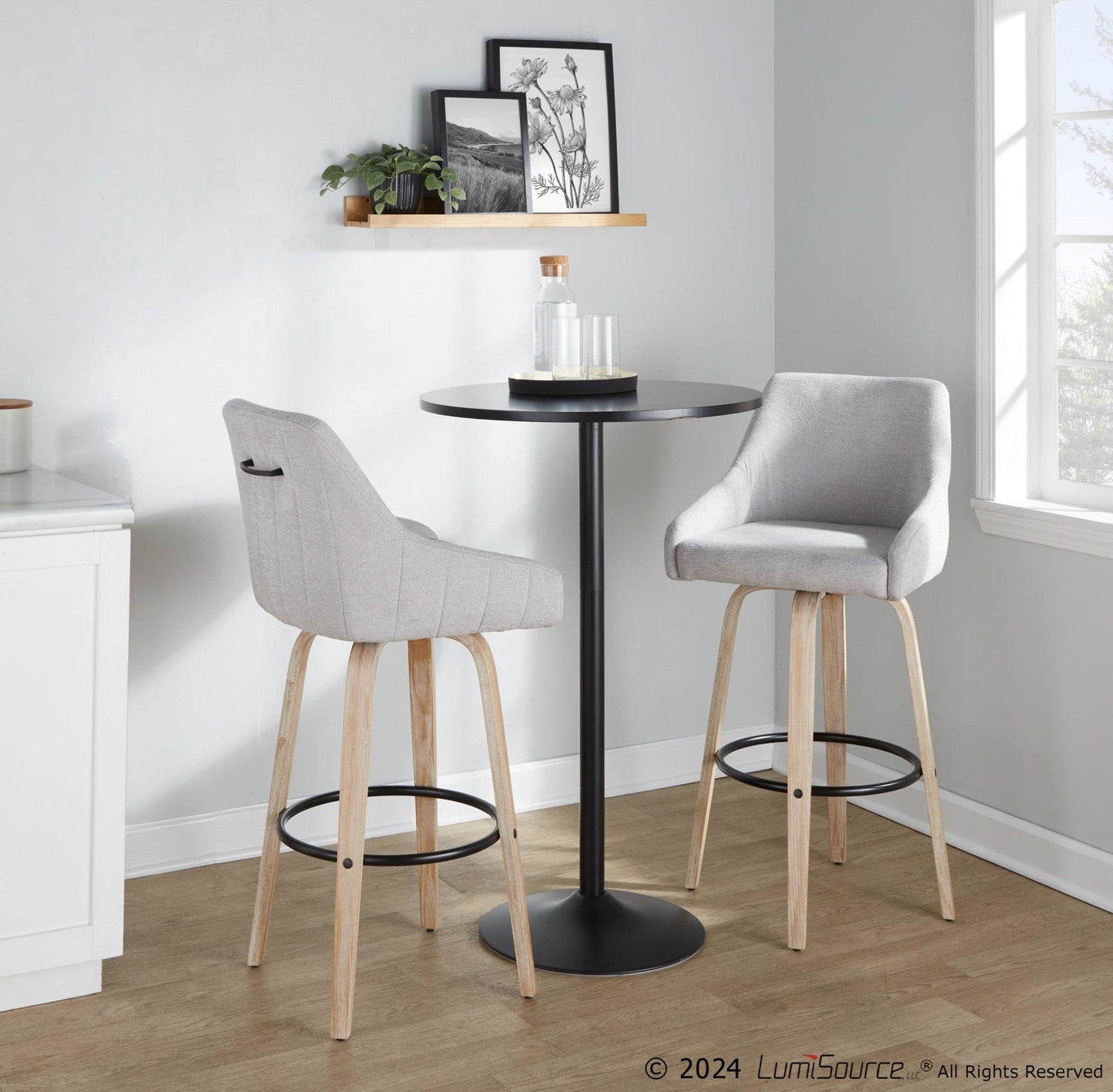 Majestic Office Furniture 30" Fixed-Height Barstool - Set of 2