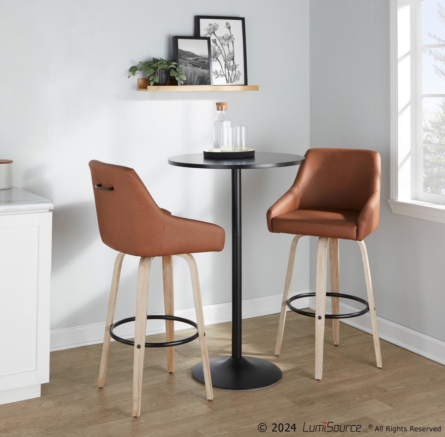 Majestic Office Furniture 30" Fixed-Height Barstool - Set of 2