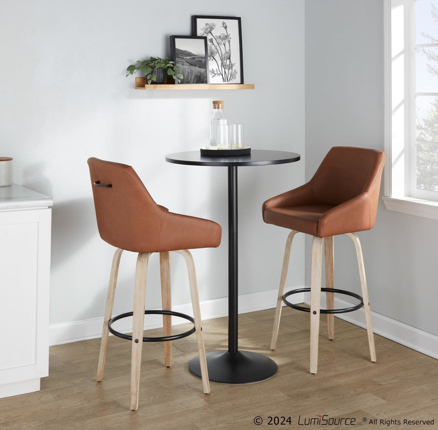 Majestic Office Furniture 30" Fixed-Height Barstool - Set of 2