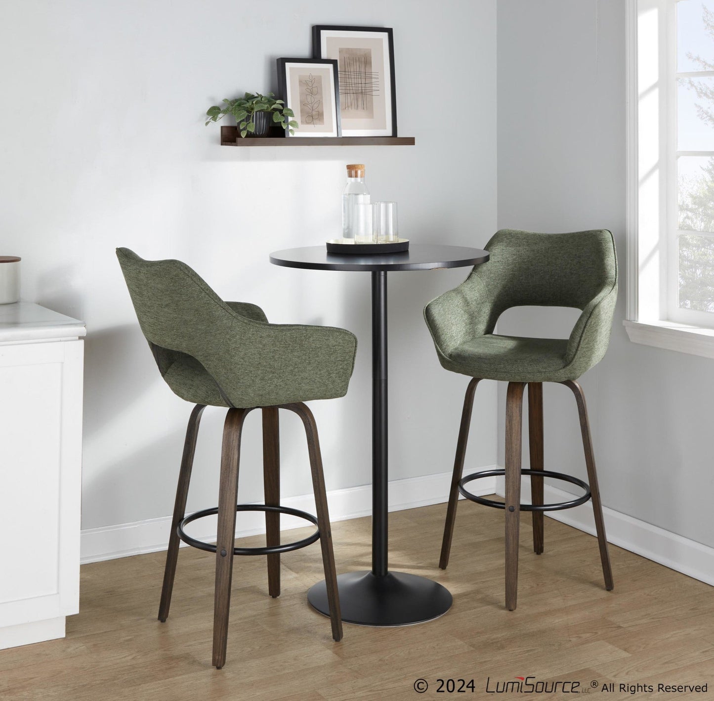 Majestic Office Furniture 30" Fixed-Height Barstool - Set of 2