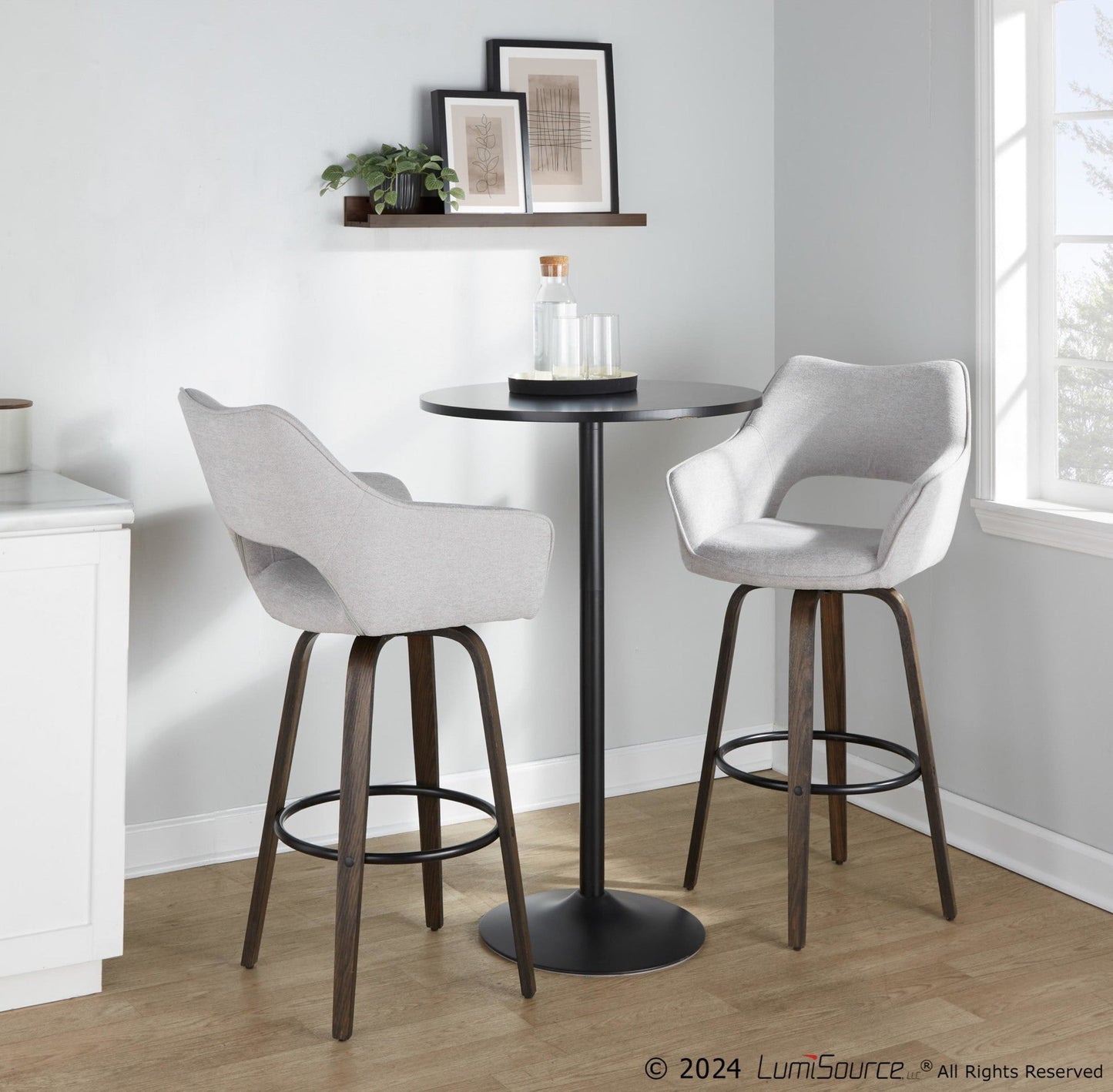 Majestic Office Furniture 30" Fixed-Height Barstool - Set of 2
