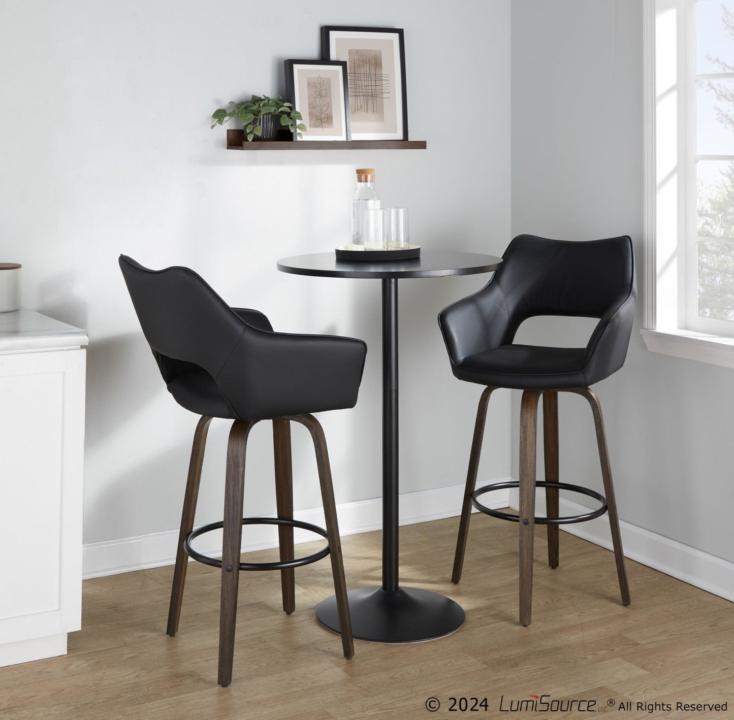Majestic Office Furniture 30" Fixed-Height Barstool - Set of 2
