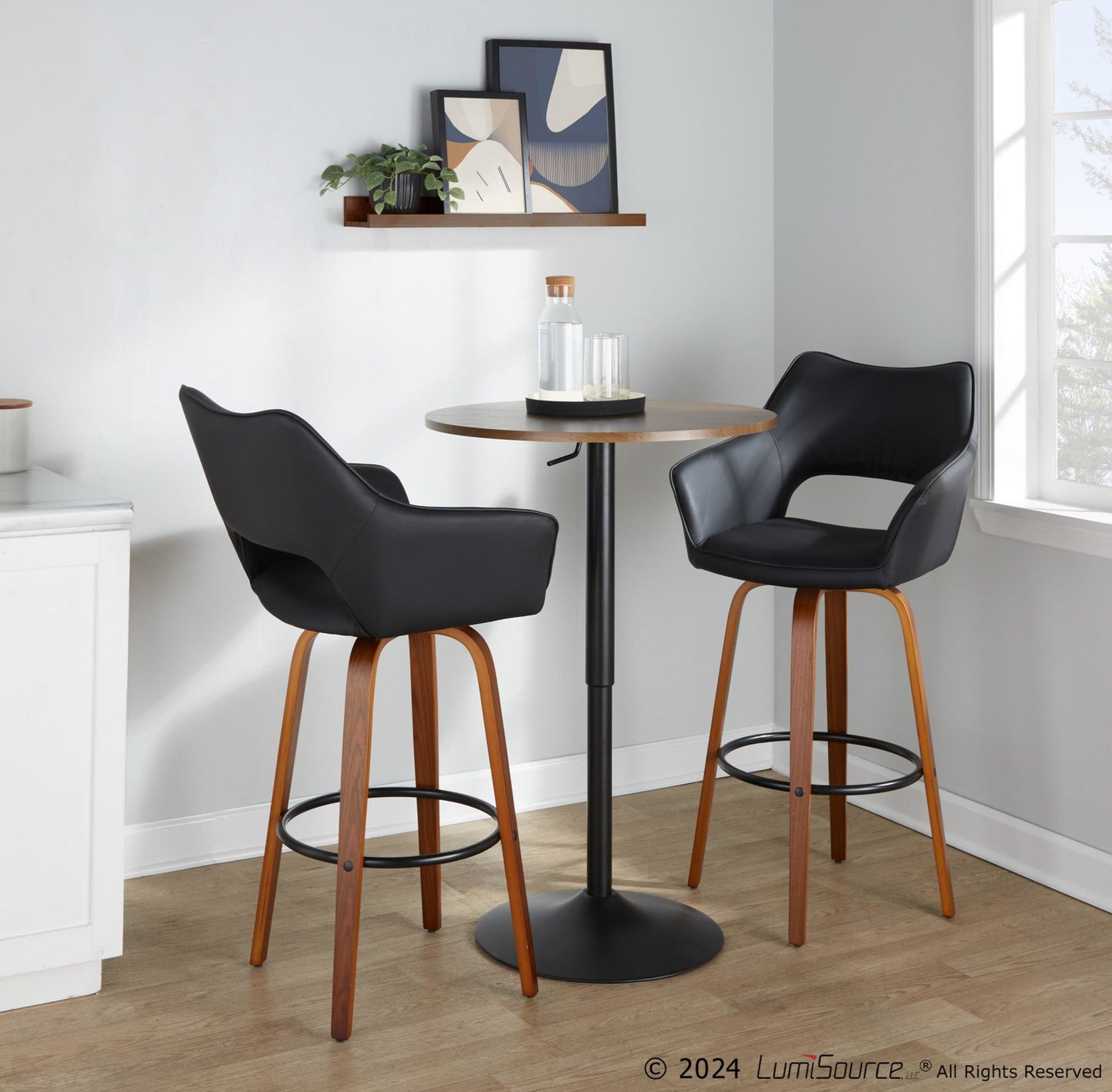 Majestic Office Furniture 30" Fixed-Height Barstool - Set of 2