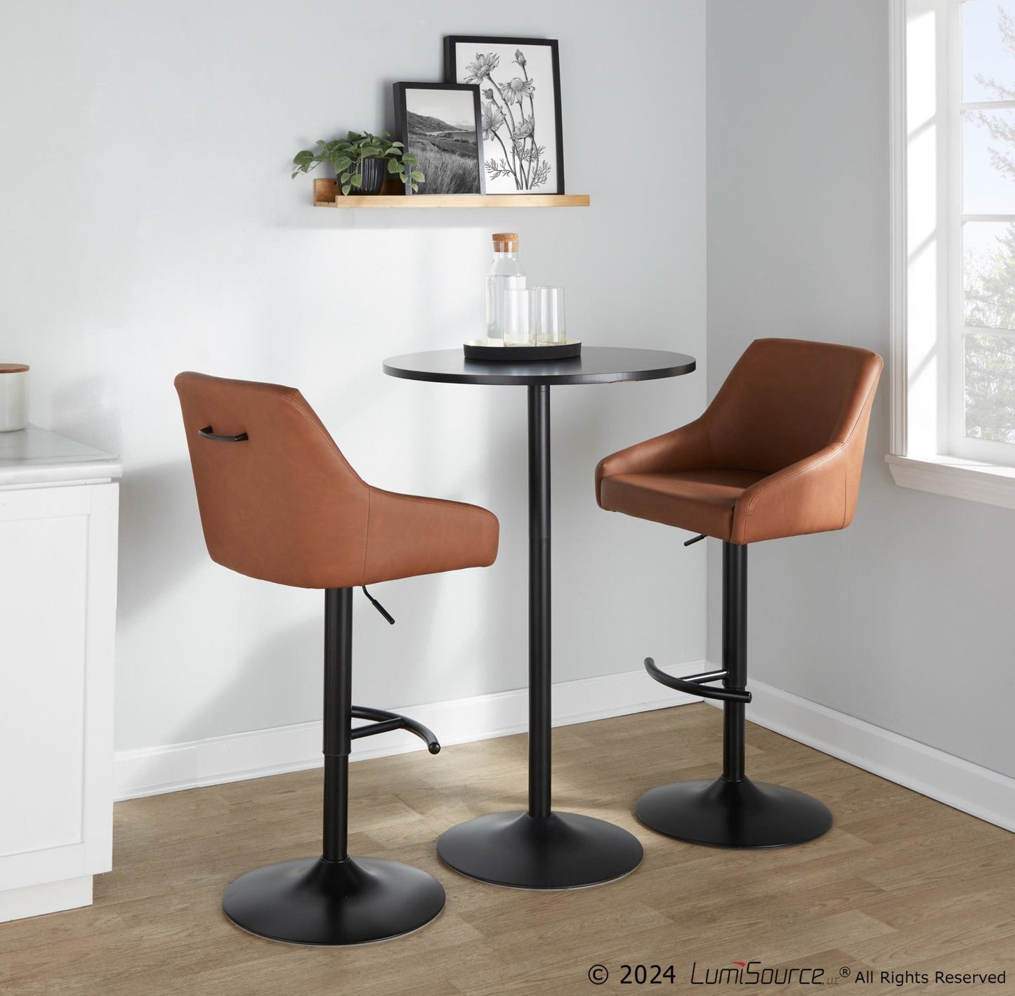 Majestic Office Furniture Adjustable Barstool - Set of 2