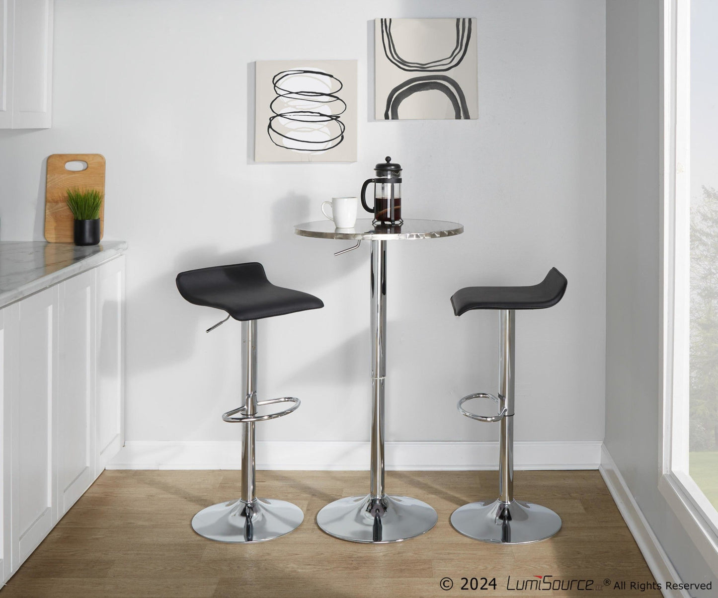 Majestic Office Furniture Adjustable Barstool - Set of 2