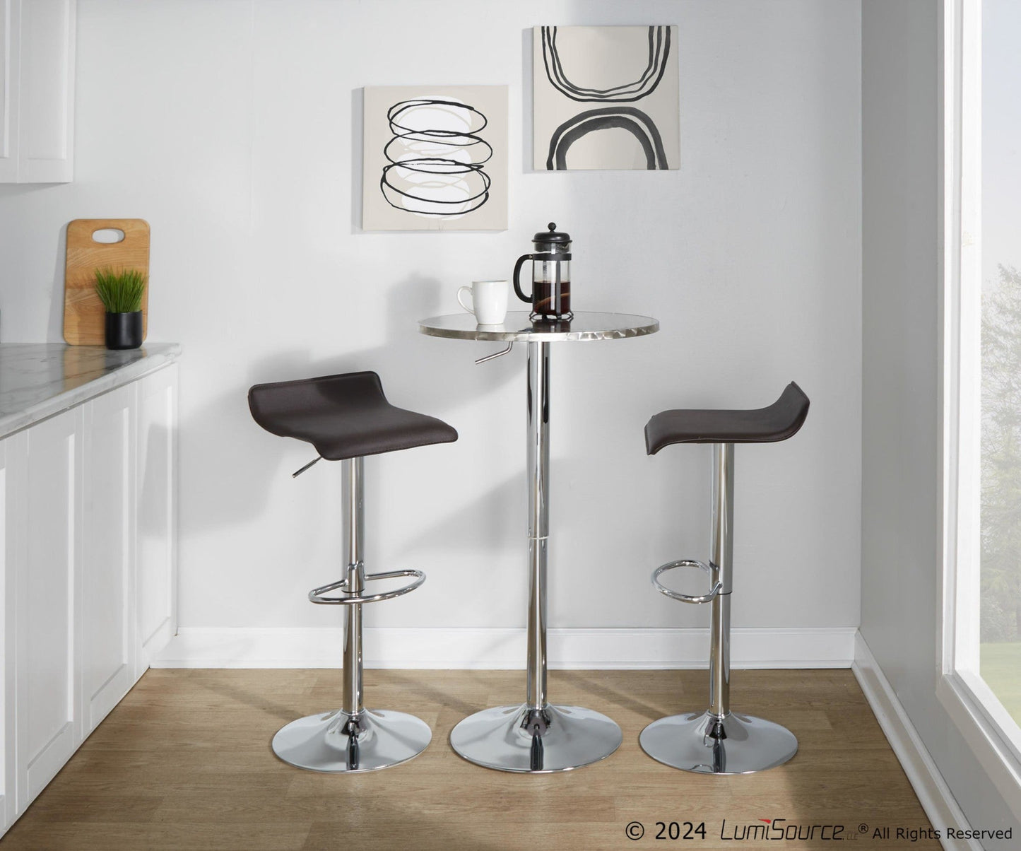 Majestic Office Furniture Adjustable Barstool - Set of 2
