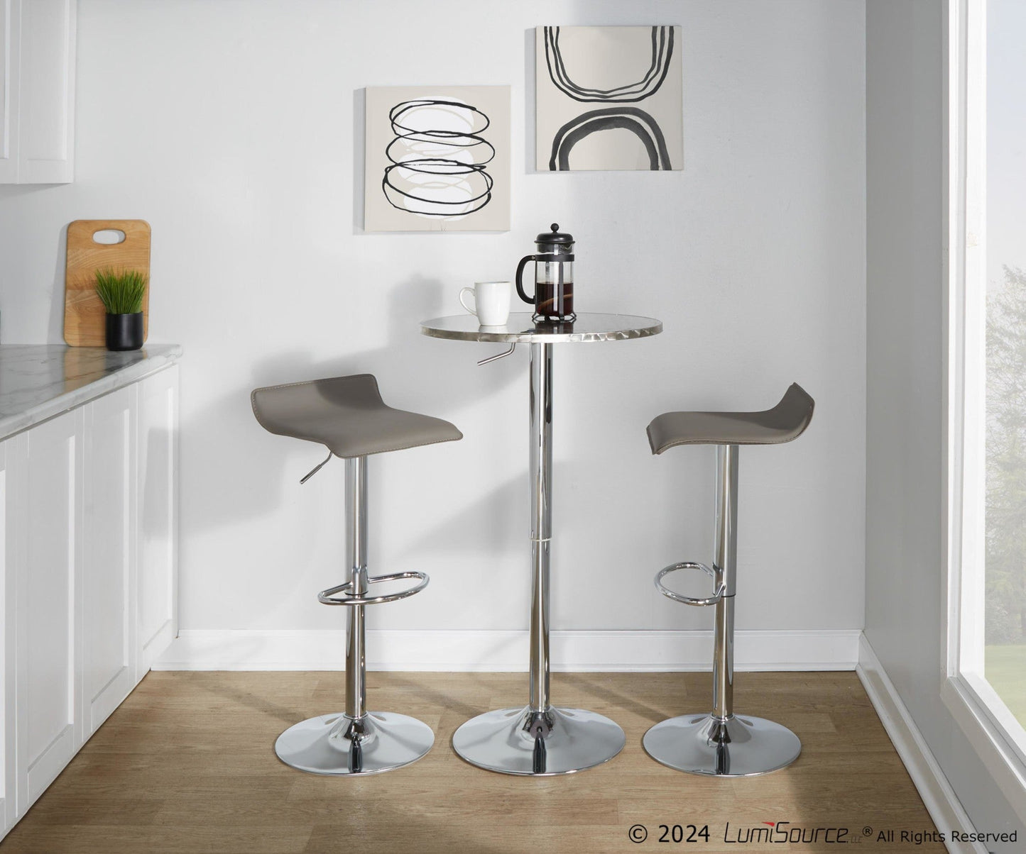 Majestic Office Furniture Adjustable Barstool - Set of 2