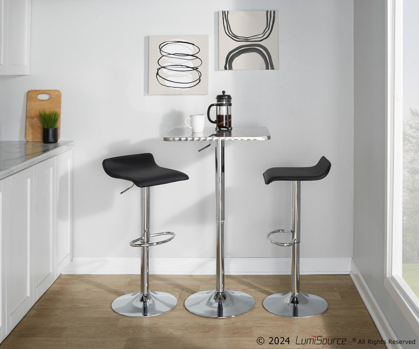 Majestic Office Furniture Square-ale Bar Set - 3 Piece