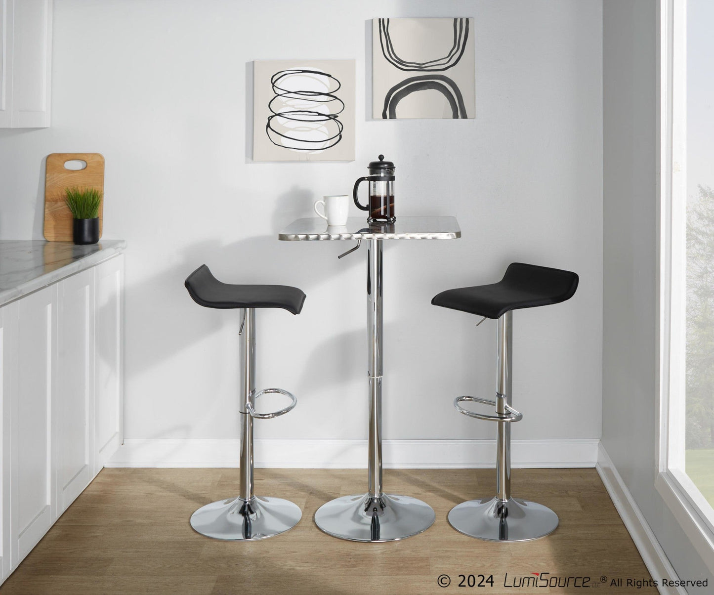 Majestic Office Furniture Square-ale Bar Set - 3 Piece