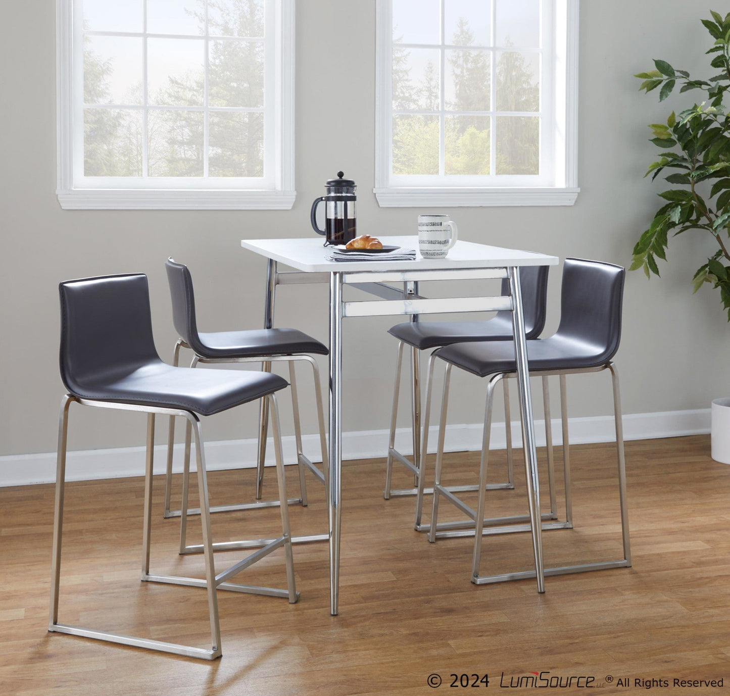 Majestic Office Furniture 26" Fixed-Height Counter Stool - Set of 2