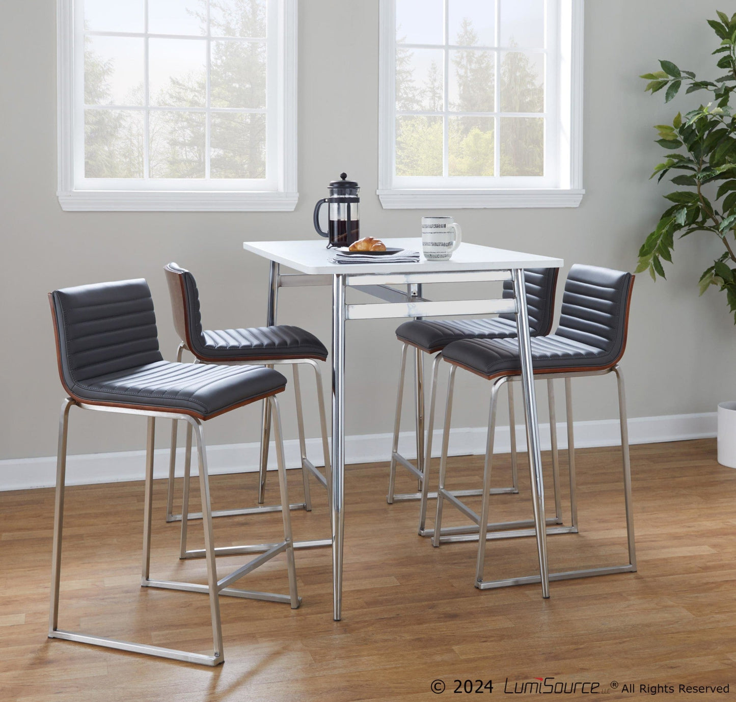 Majestic Office Furniture 26" Fixed-Height Counter Stool - Set of 2