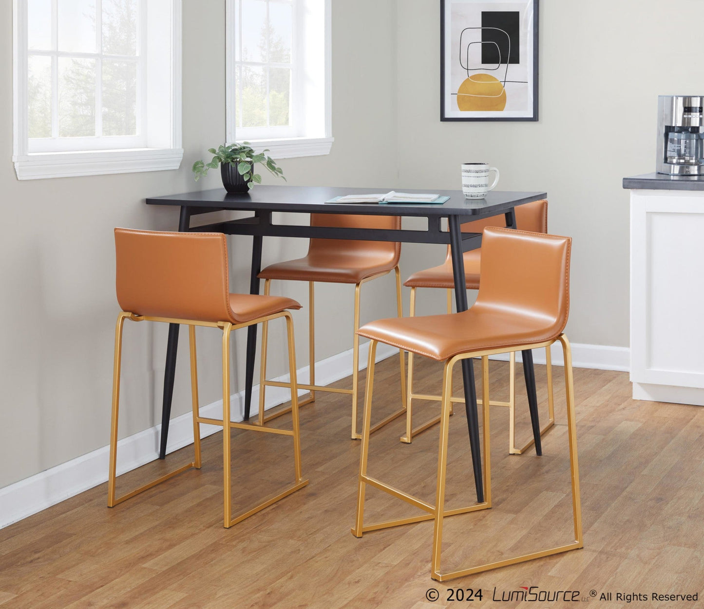 Majestic Office Furniture 26" Fixed-Height Counter Stool - Set of 2