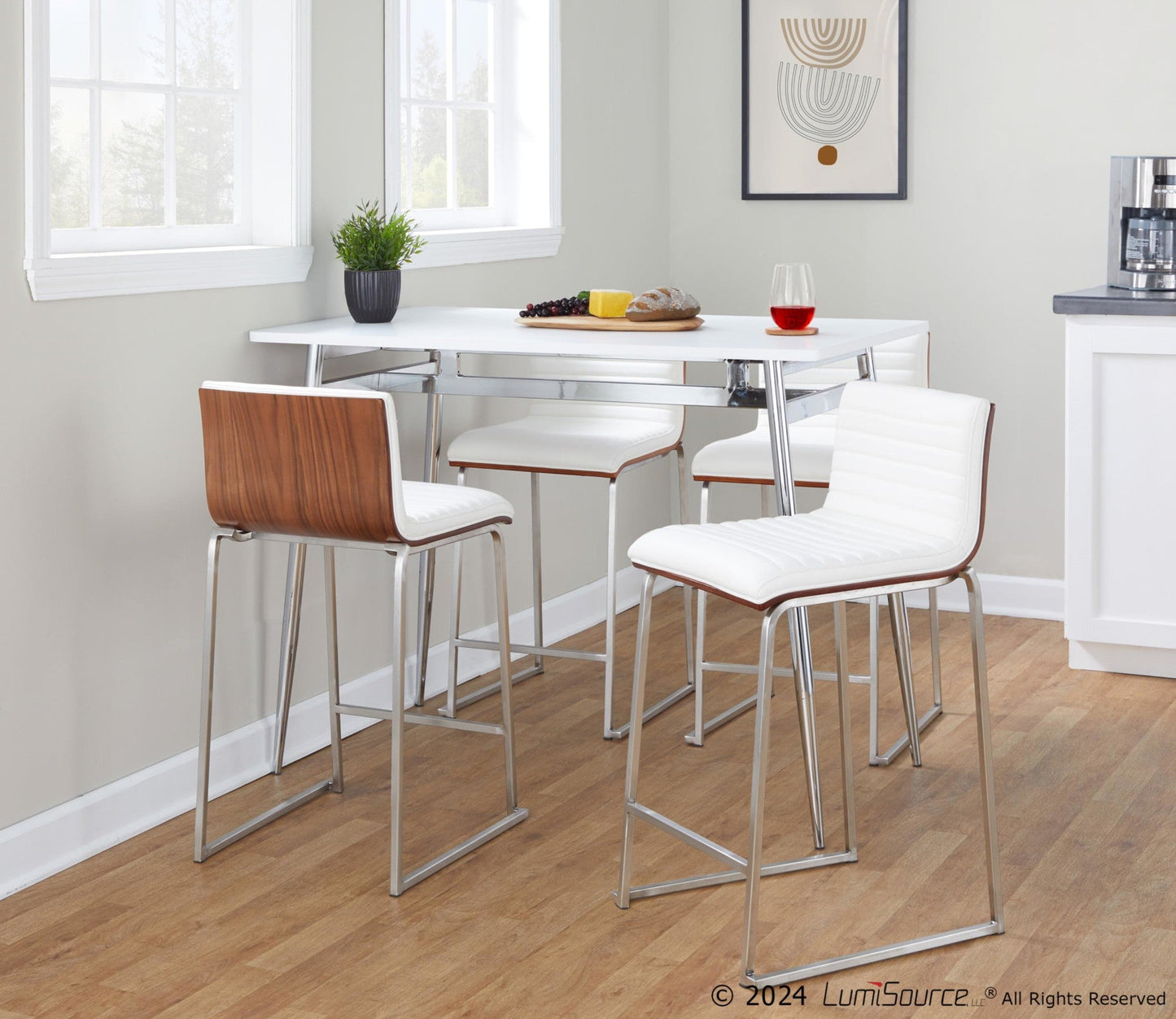 Majestic Office Furniture 26" Fixed-Height Counter Stool - Set of 2