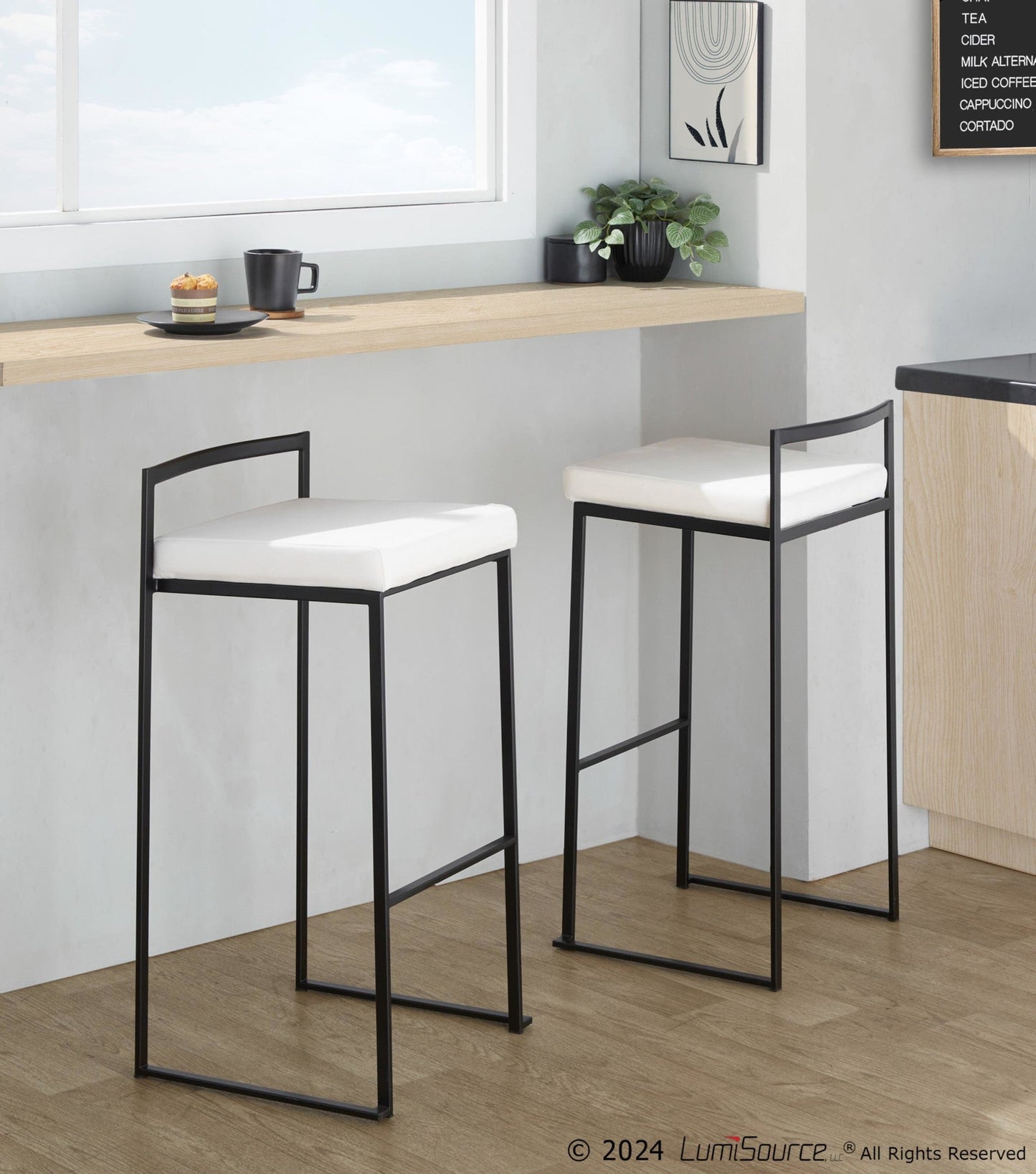 Majestic Office Furniture Stacker Barstool - Set of 2