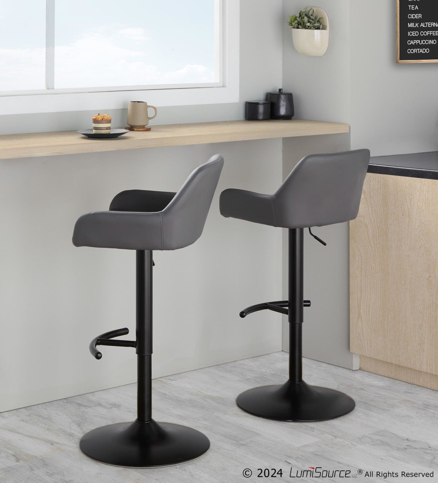 Majestic Office Furniture Adjustable Barstool - Set of 2