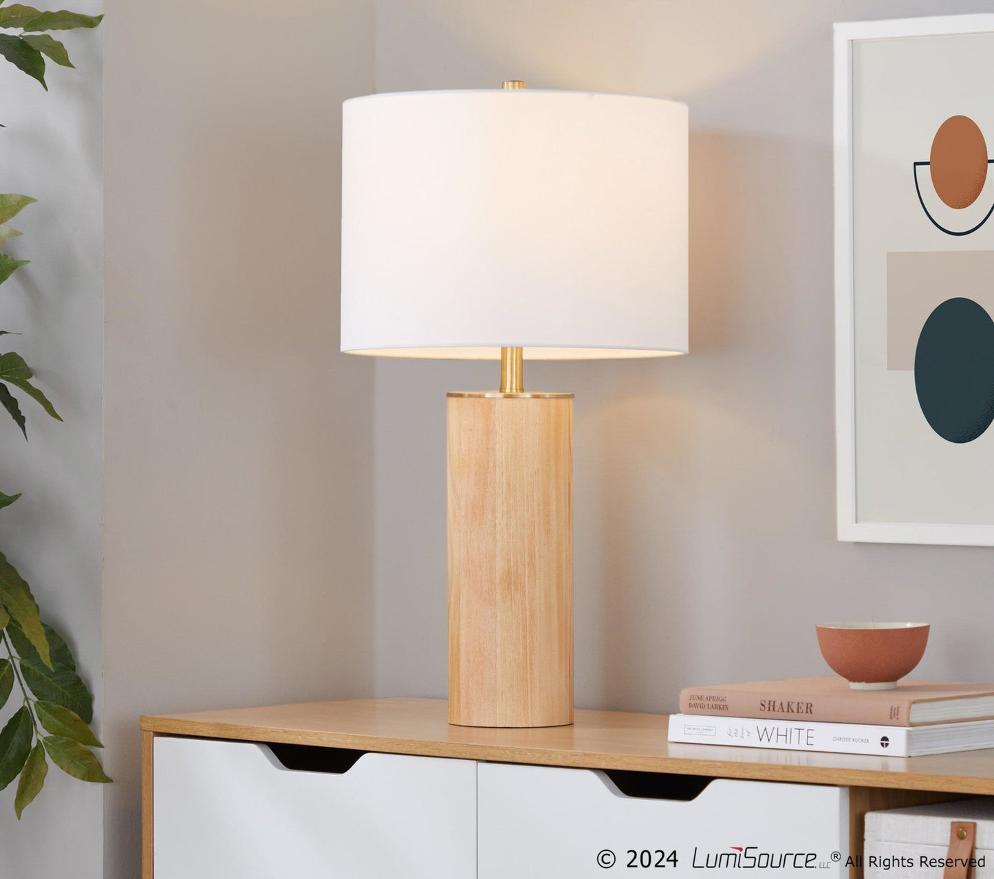 Majestic Office Furniture 27" Ash Wood Table Lamp