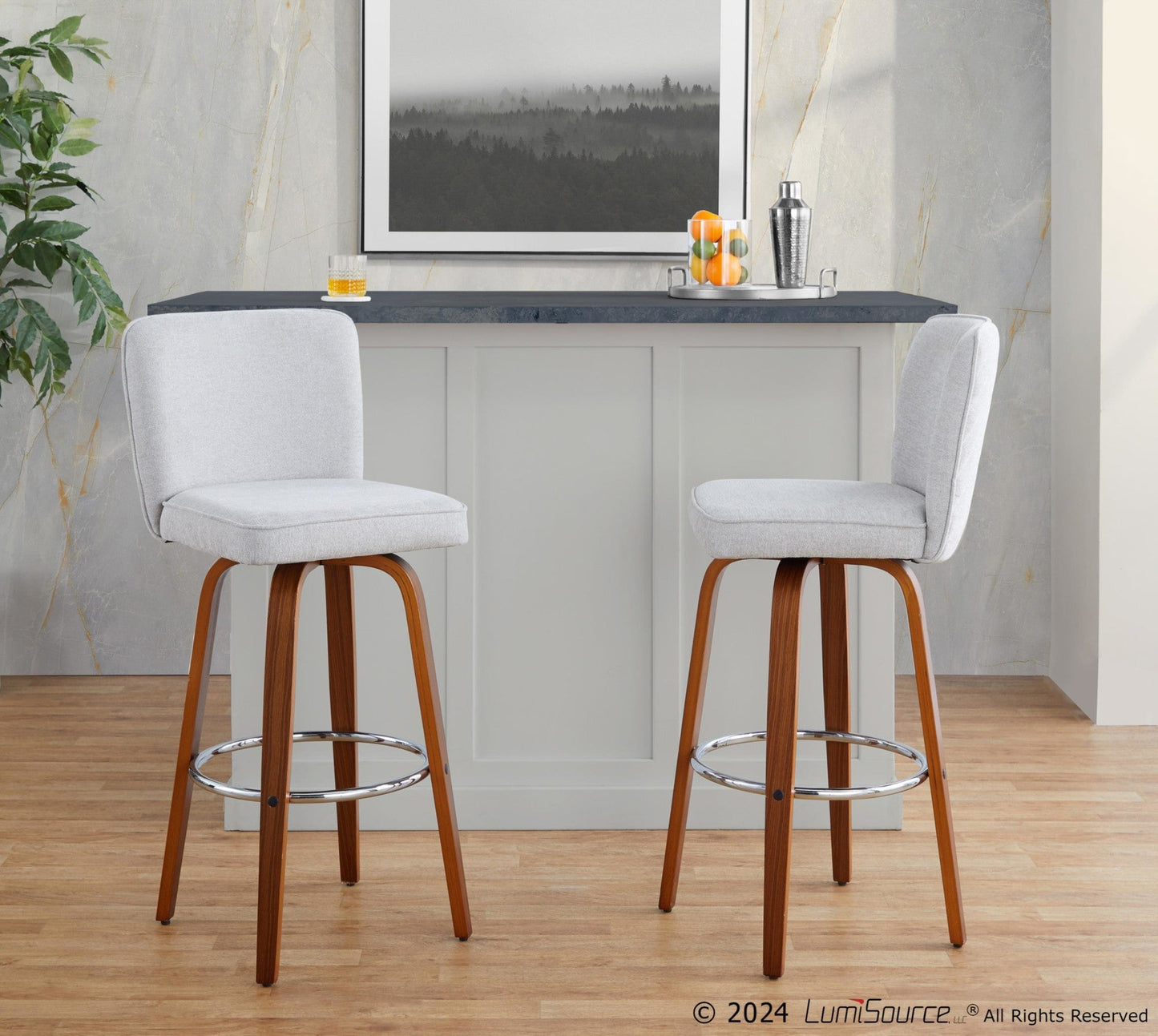 Majestic Office Furniture 30" Fixed-Height Barstool - Set of 2