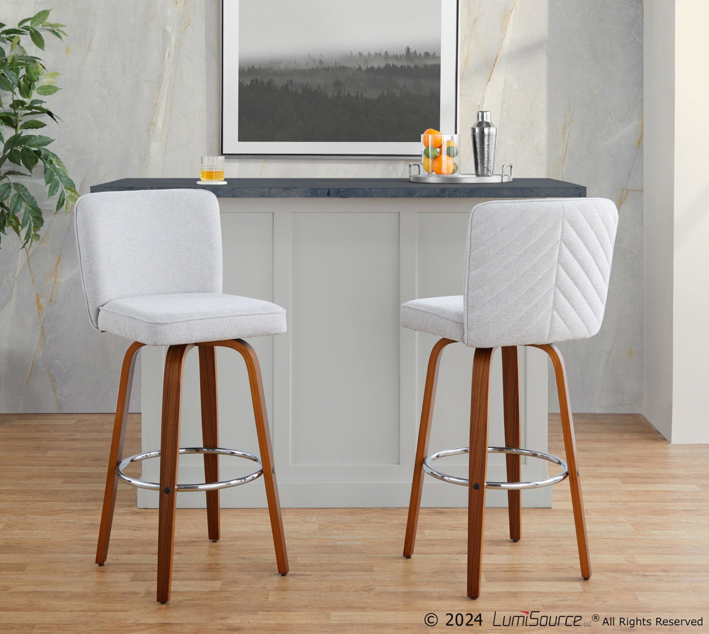 Majestic Office Furniture 30" Fixed-Height Barstool - Set of 2