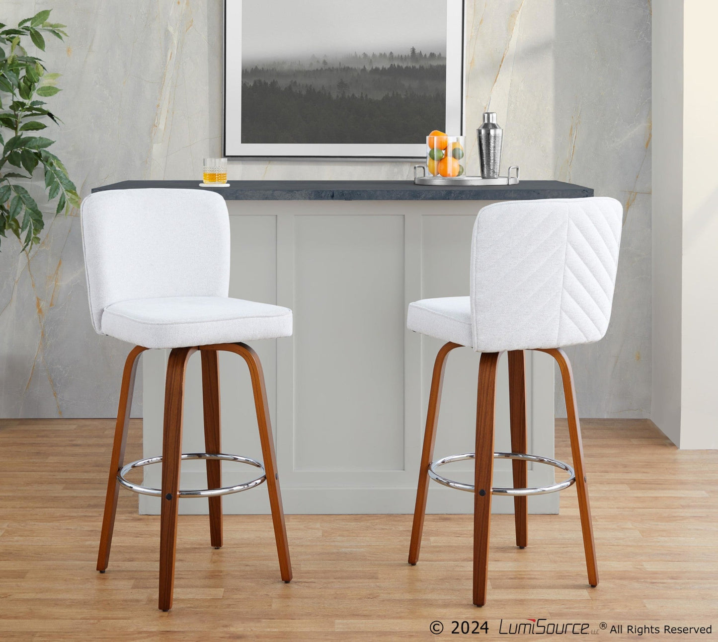 Majestic Office Furniture 30" Fixed-Height Barstool - Set of 2