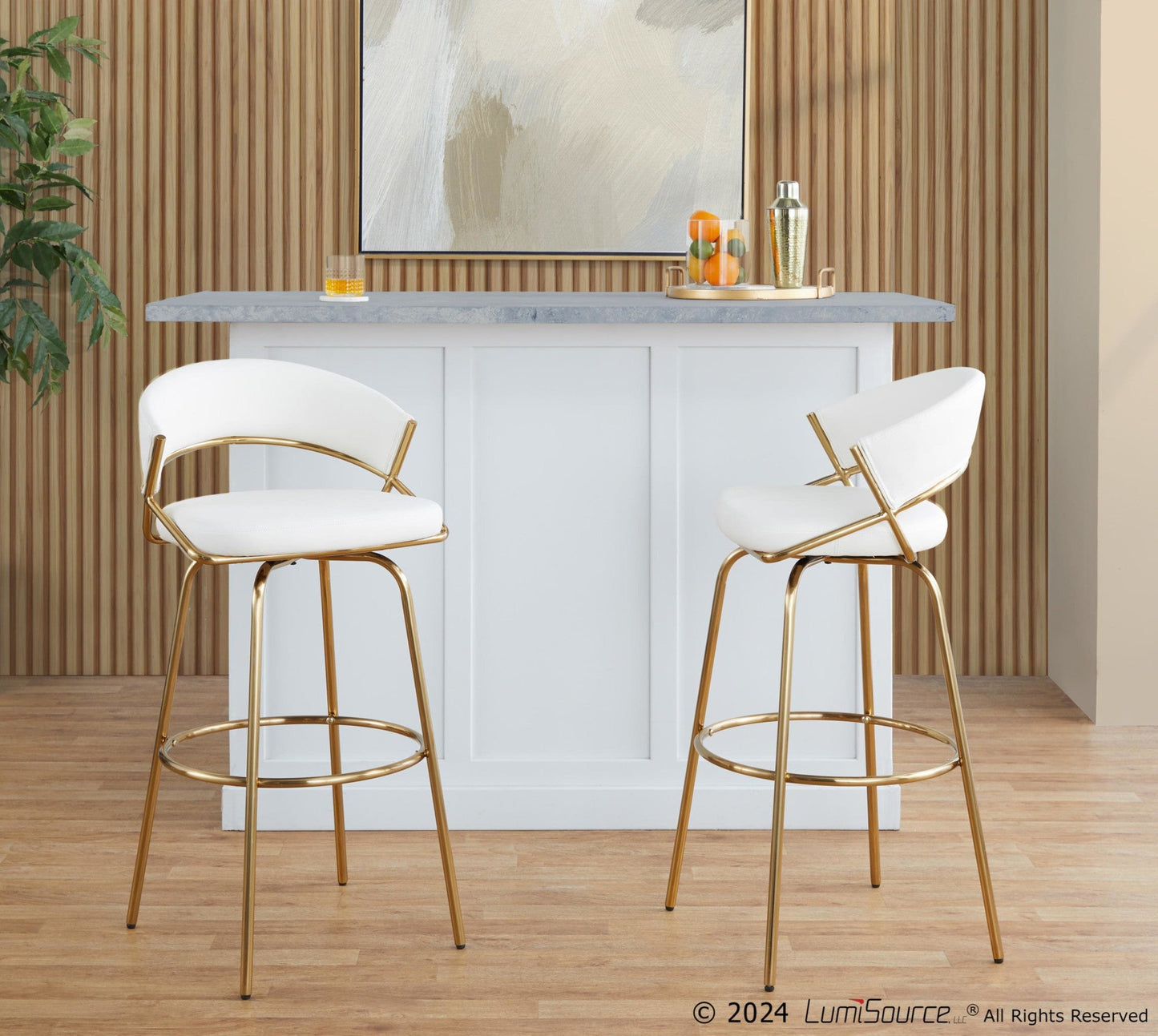 Majestic Office Furniture 30" Fixed-Height Barstool - Set of 2